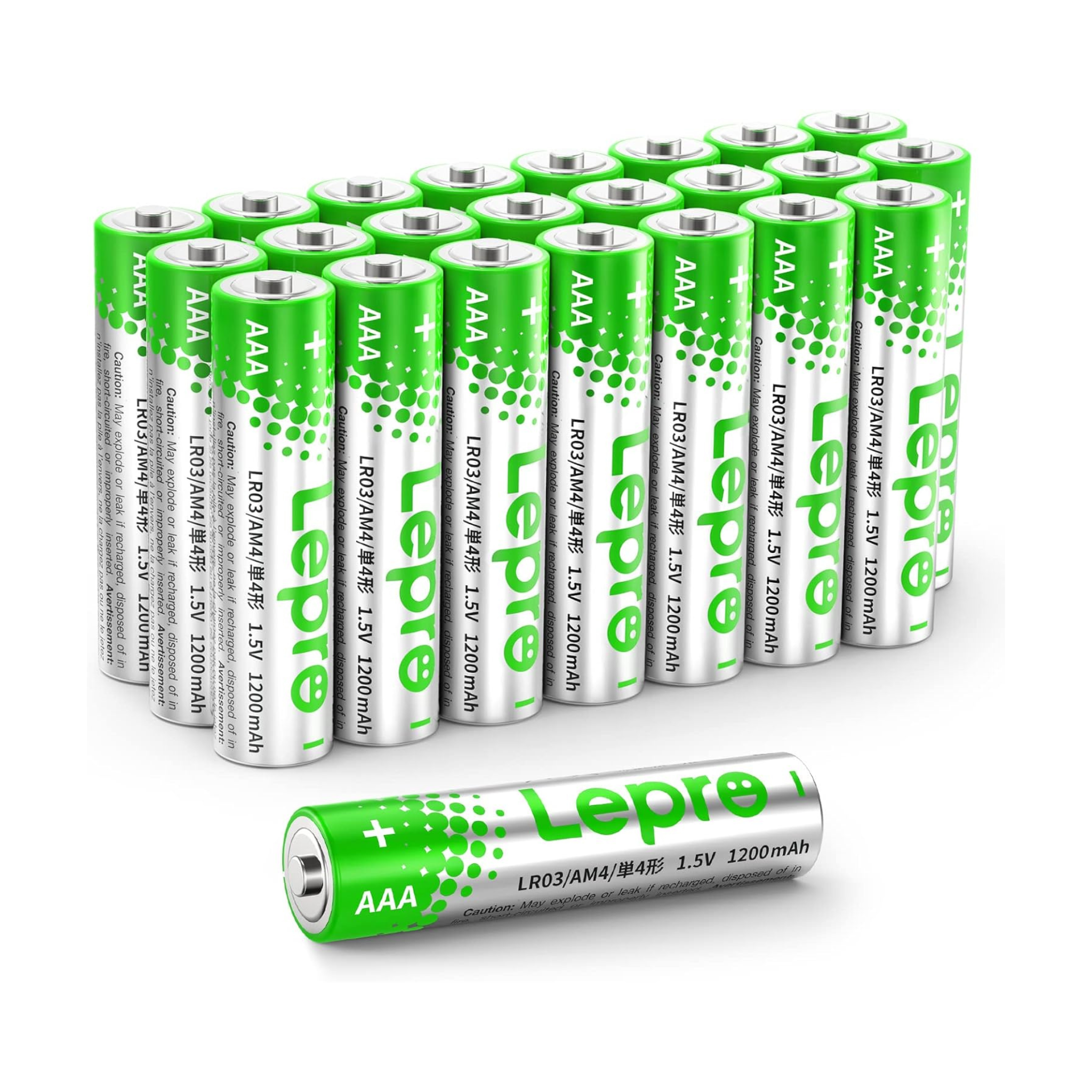 24-Pack Lepro Ultra Long-Lasting 1.5V Alkaline AAA Batteries