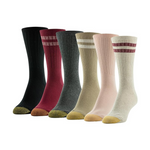 6 Pairs of GOLDTOE Men’s Or Women’s Texture Crew Socks