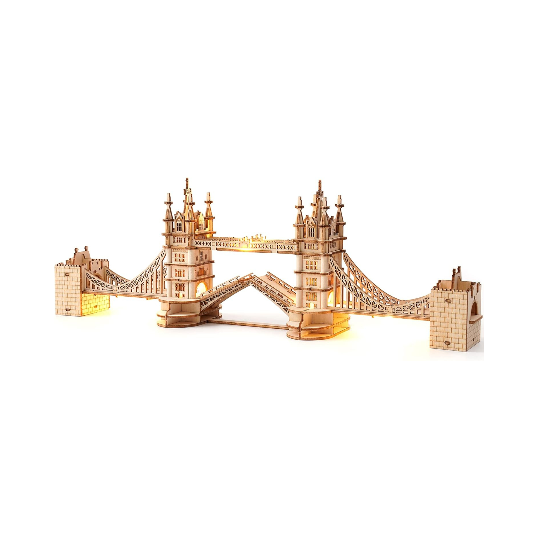ROBOTIME Wooden London Tower Bridge w/ LED DIY Model Kit