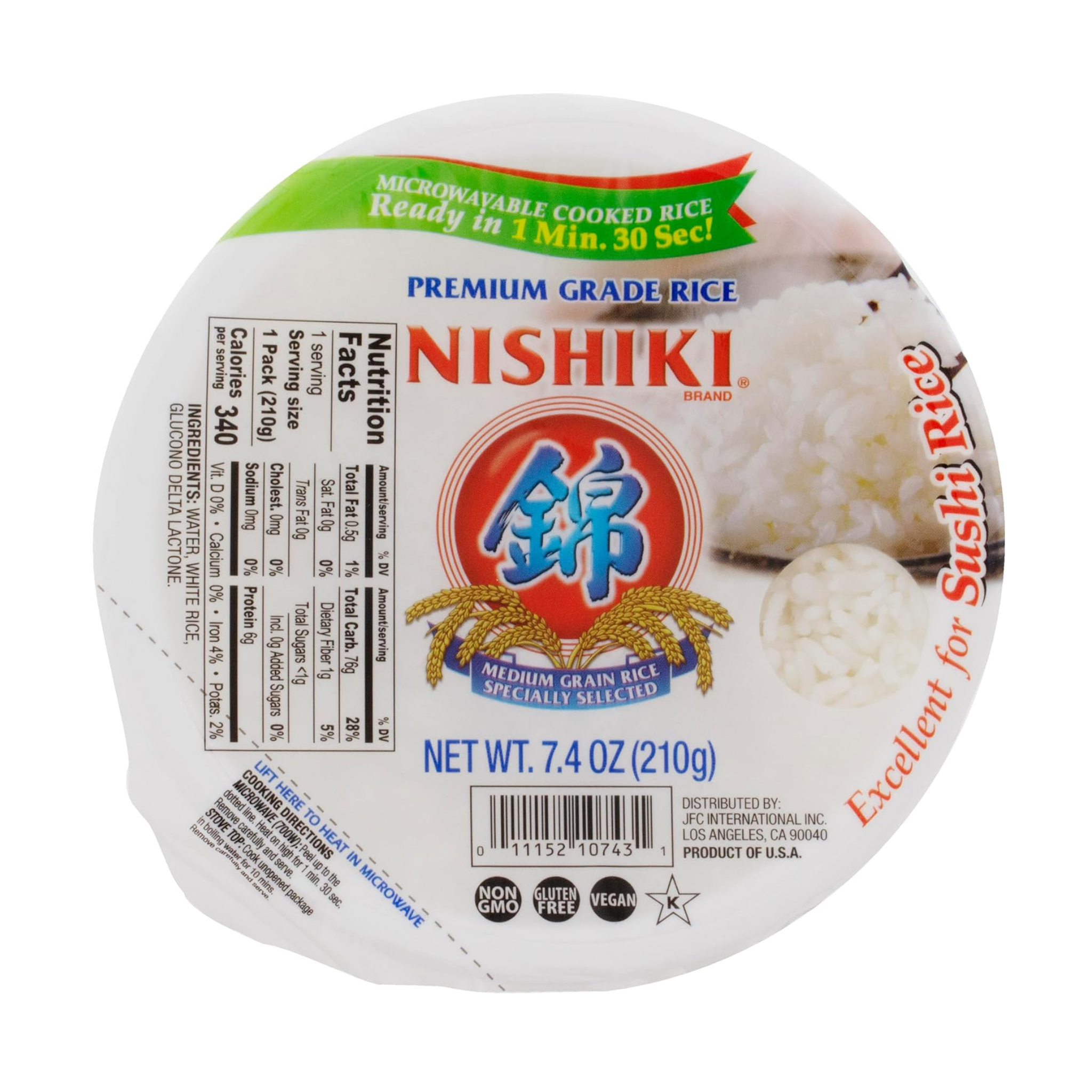 6-Pack Nishiki Steamed White Rice