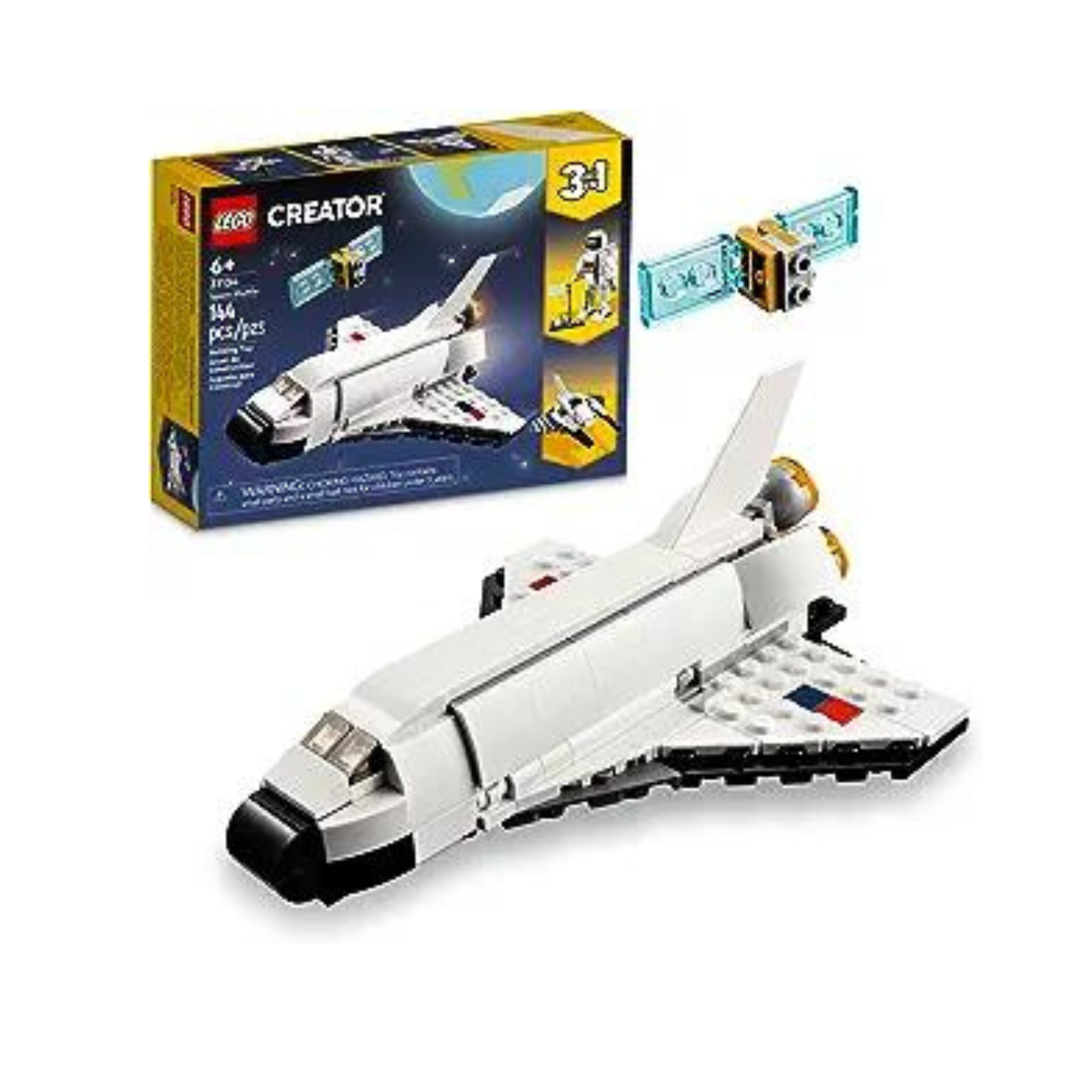 144-Pc Lego Creator 3-In-1 Space Shuttle / Astronaut / Spaceship Building Toy