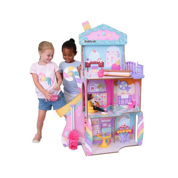 KidKraft Candy Castle Wooden Dollhouse with 28 Accessories