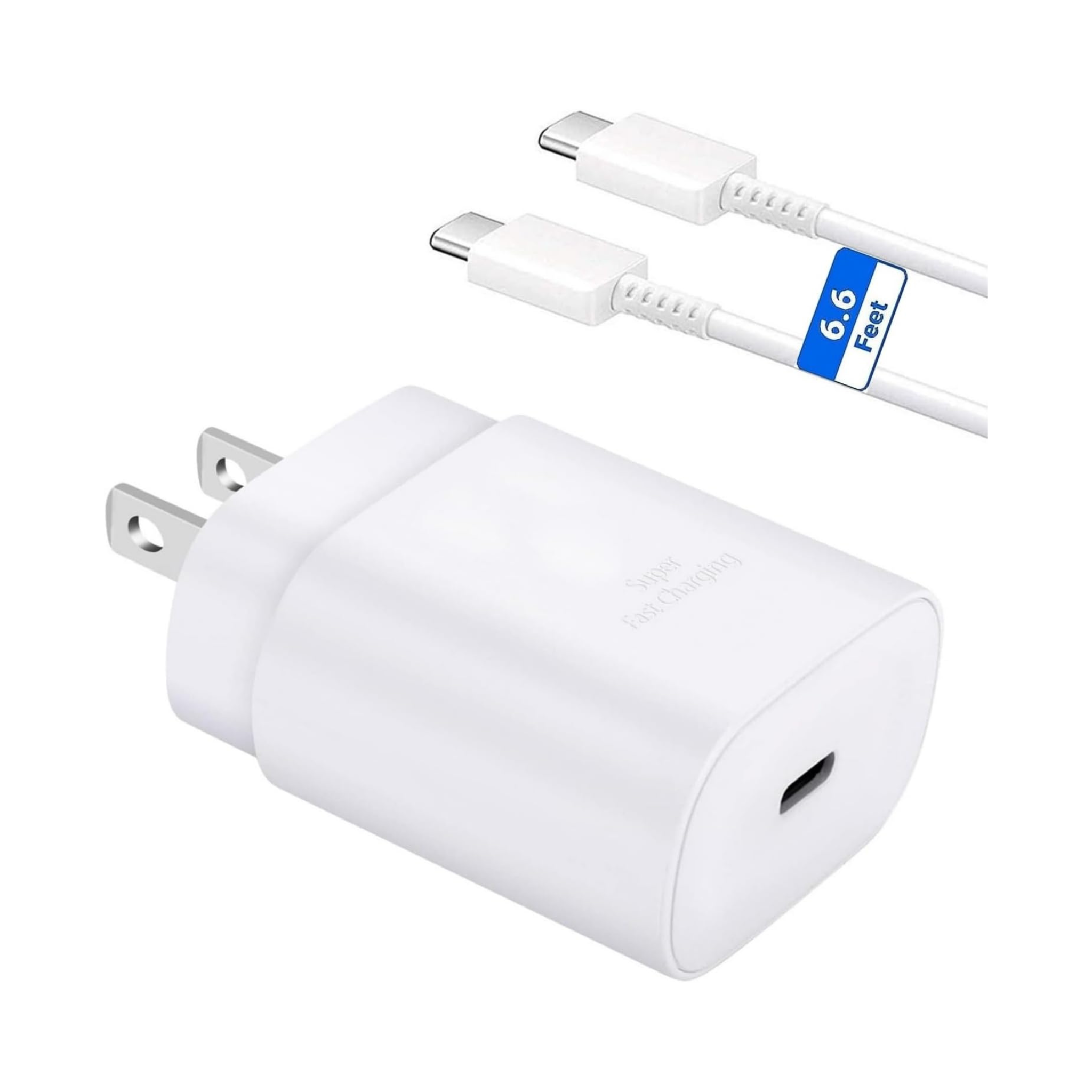 Wongyeah Samsung 25W USB-C Wall Charger with 6.6FT Type-C Cable