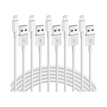5-Pack Apple MFi Certified USB Lightning iPhone Charger Cable