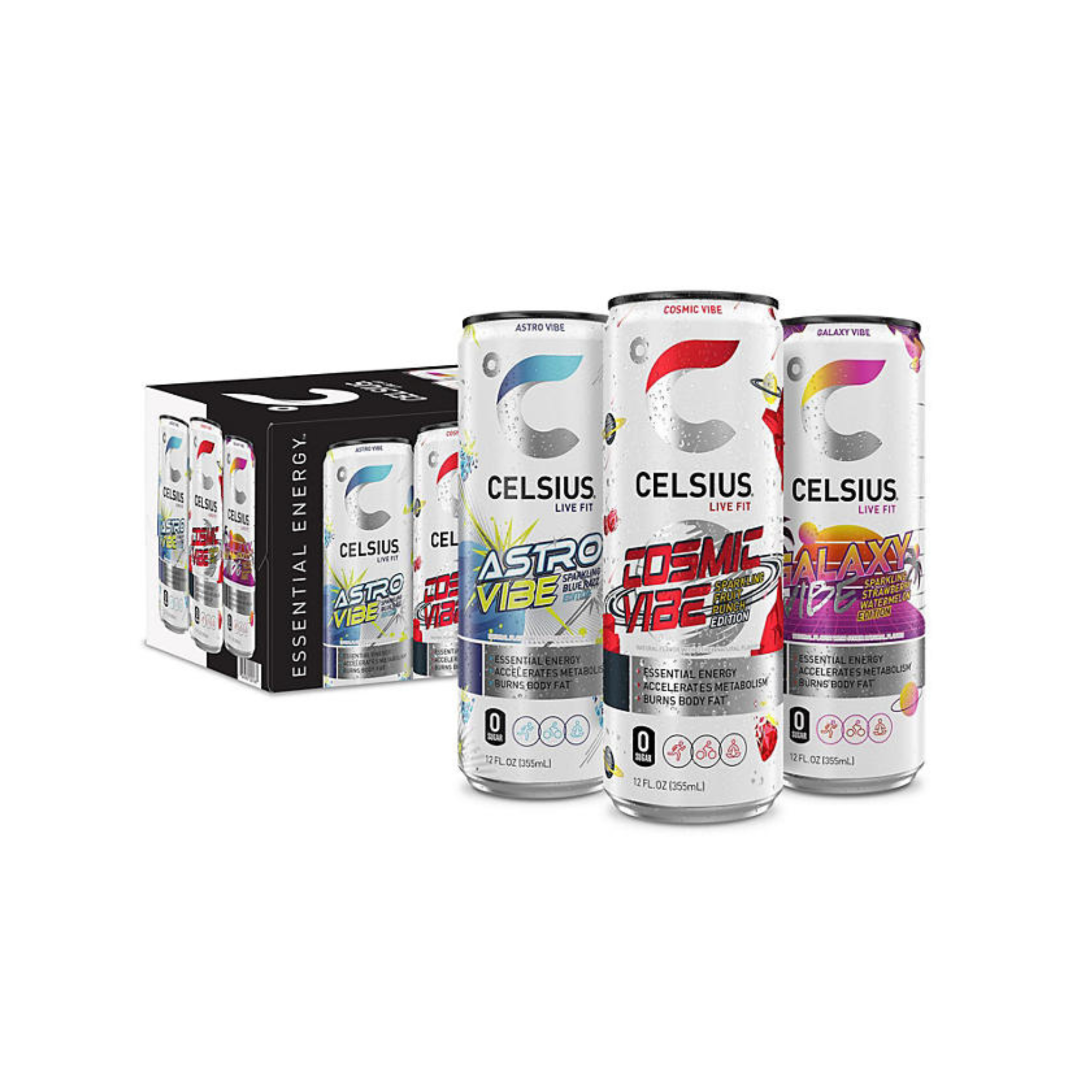 18-Pack 12-Oz Celsius Variety Pack Energy Drinks (Various)