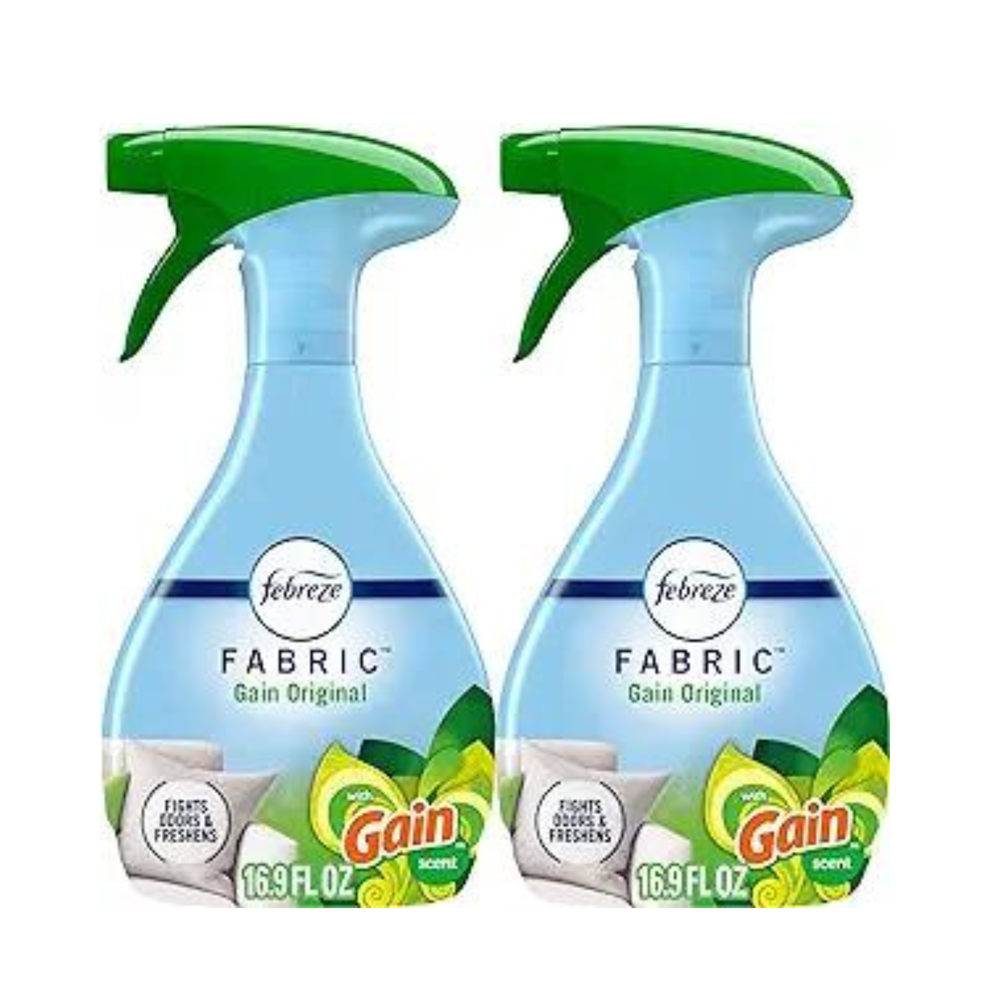2 Bottles Of Febreze Odor-Fighting Gain Original Fabric Refreshe