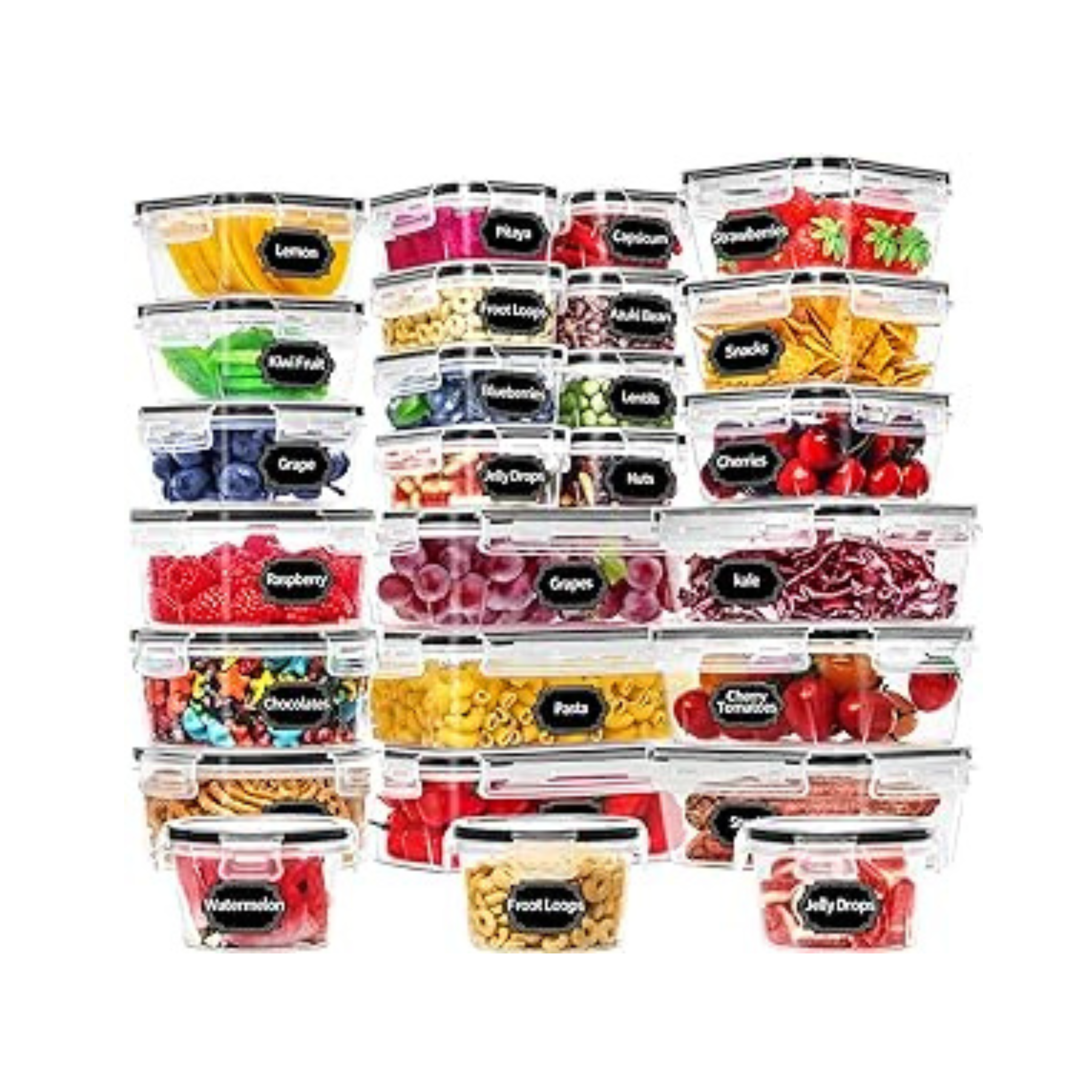 52 Piece Airtight Food Storage Containers with Lids