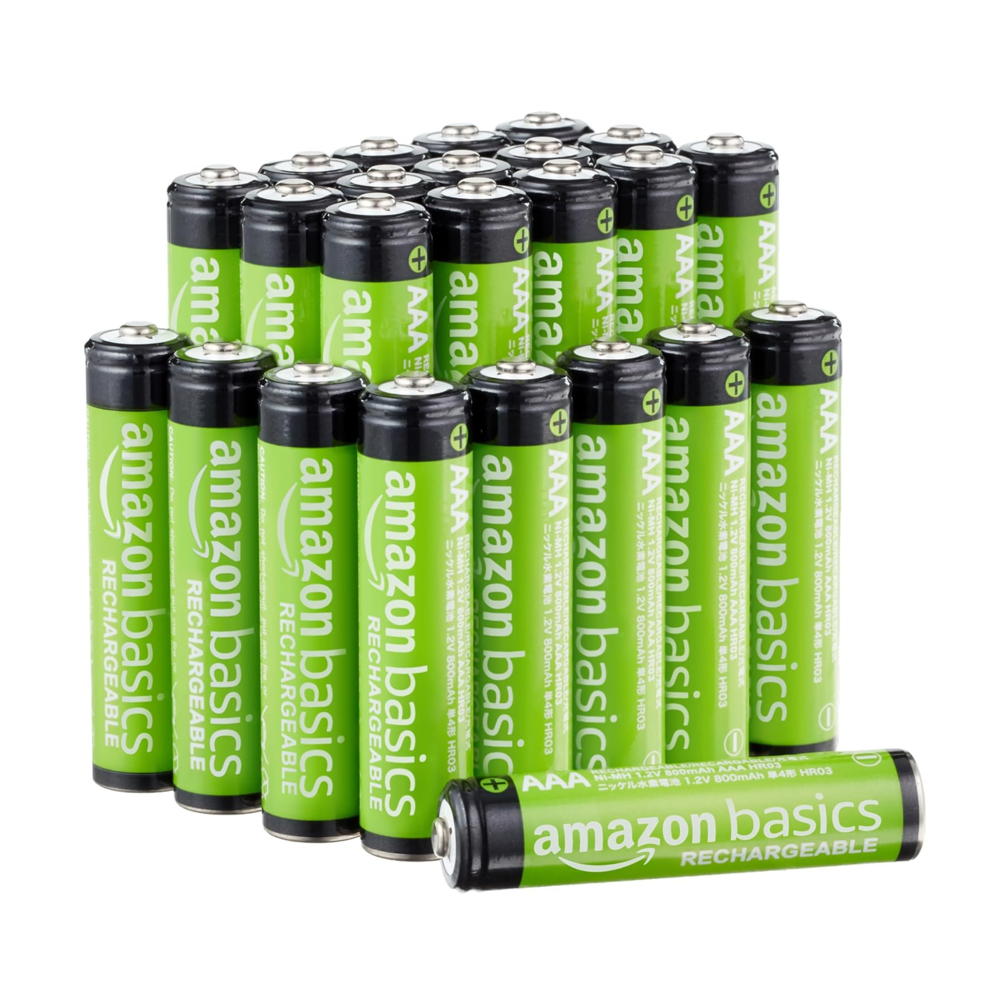 24-Pack Amazon Basics AAA 800mAh NiMH Rechargeable Batteries