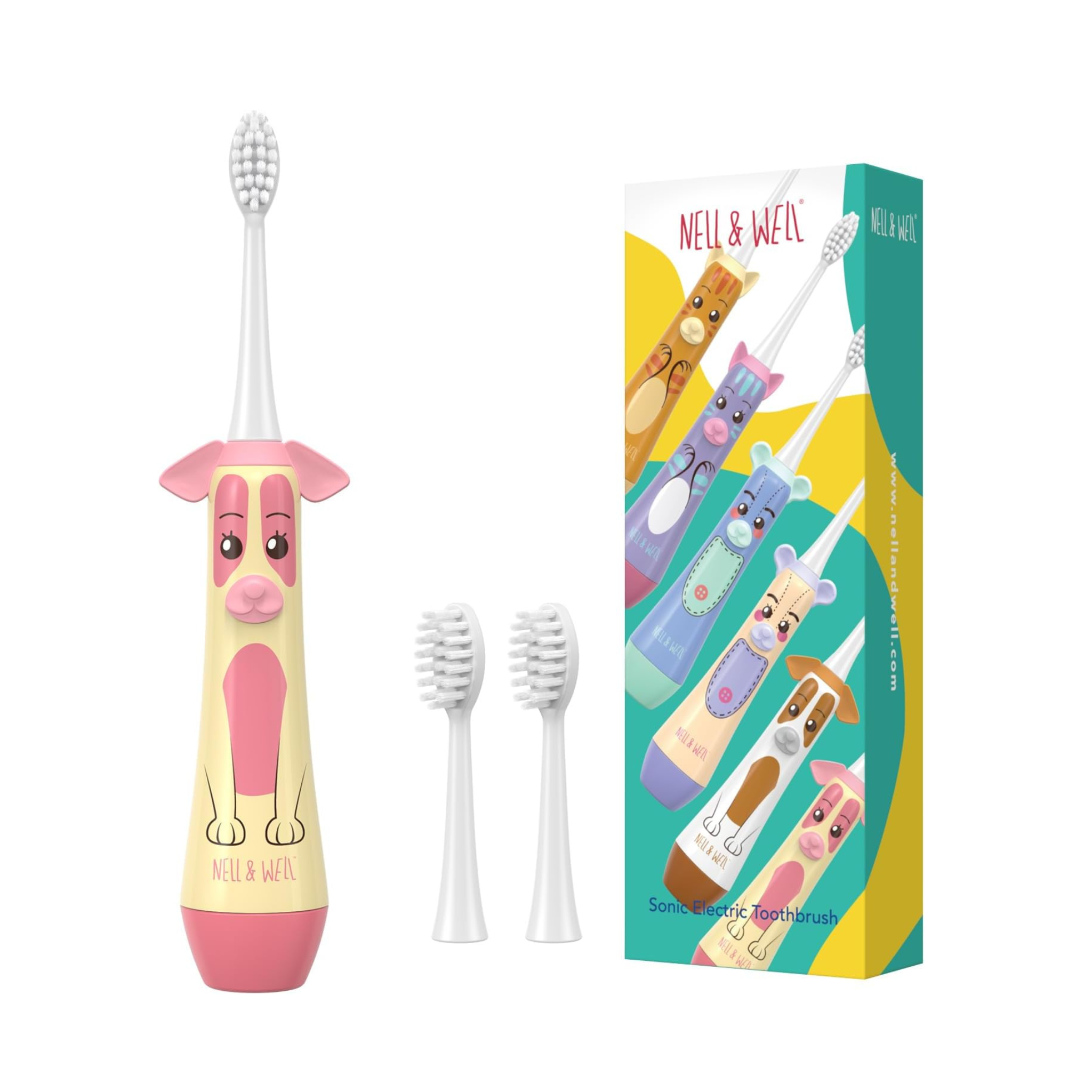 Kids Electric Toothbrush with 2 Soft Bristles Heads