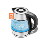 1.2-Liter Chefman 1500W Rapid Boil Glass Kettle