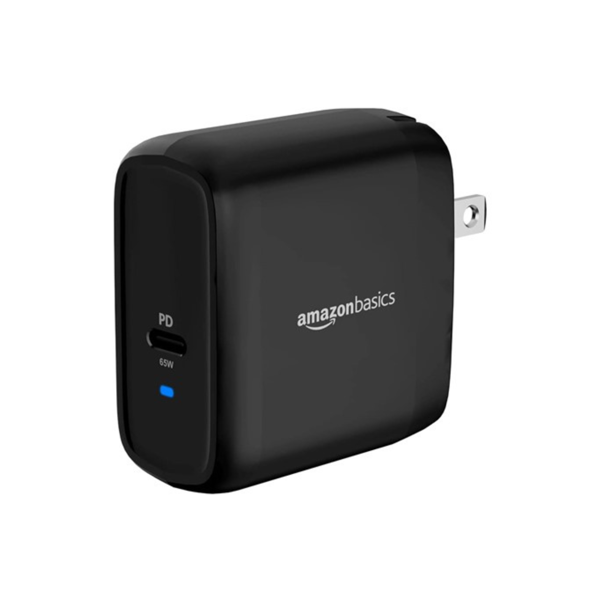 Amazon Basics 65W One-Port GaN USB-C Wall Charger (Black or White)