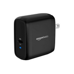 Amazon Basics 65W One-Port GaN USB-C Wall Charger (Black or White)
