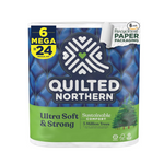 6 Mega Rolls = 24 Regular Rolls Quilted Northern Ultra Soft & Strong Toilet Paper