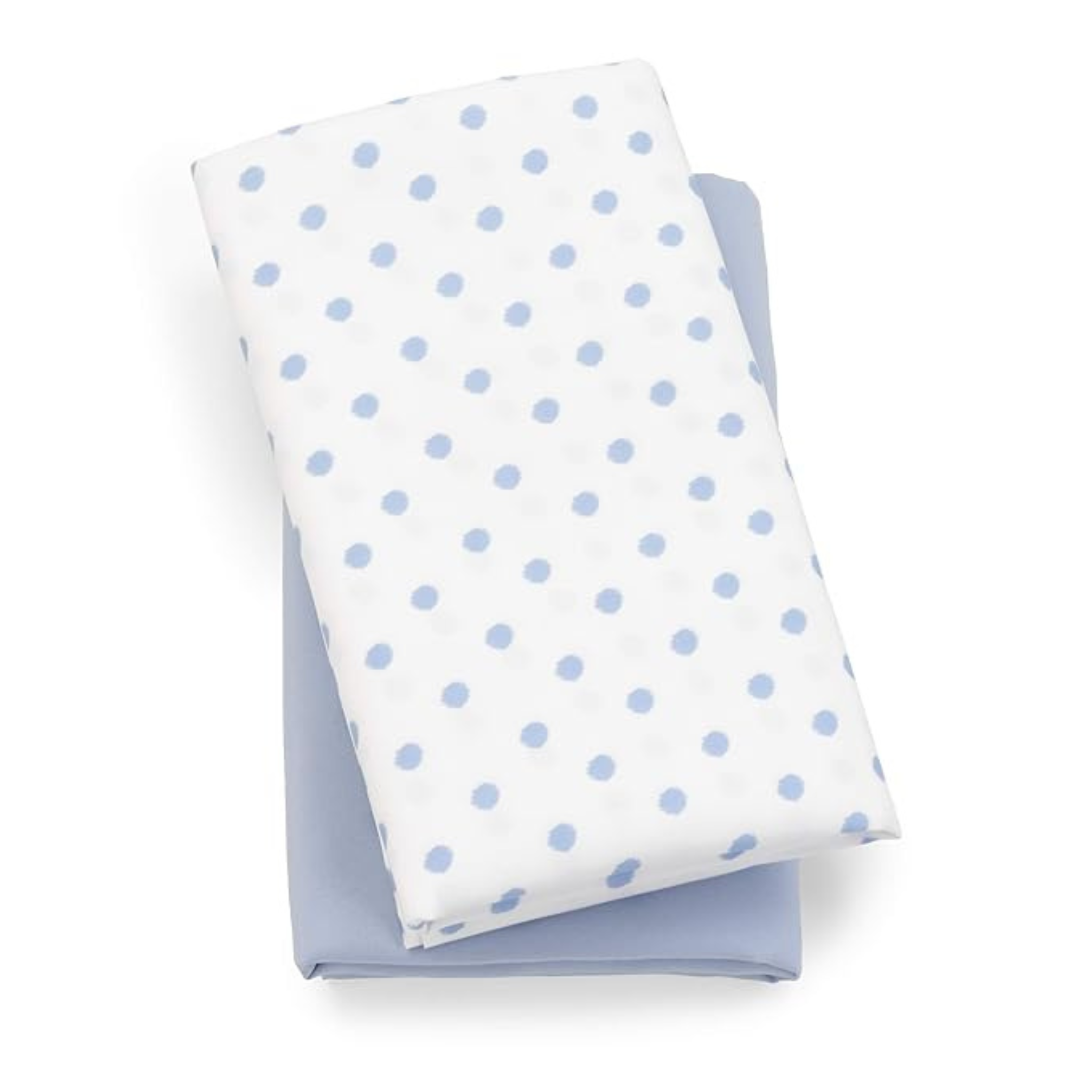 2 Pack Of Chicco Lullaby Blue Dot Playard Sheets