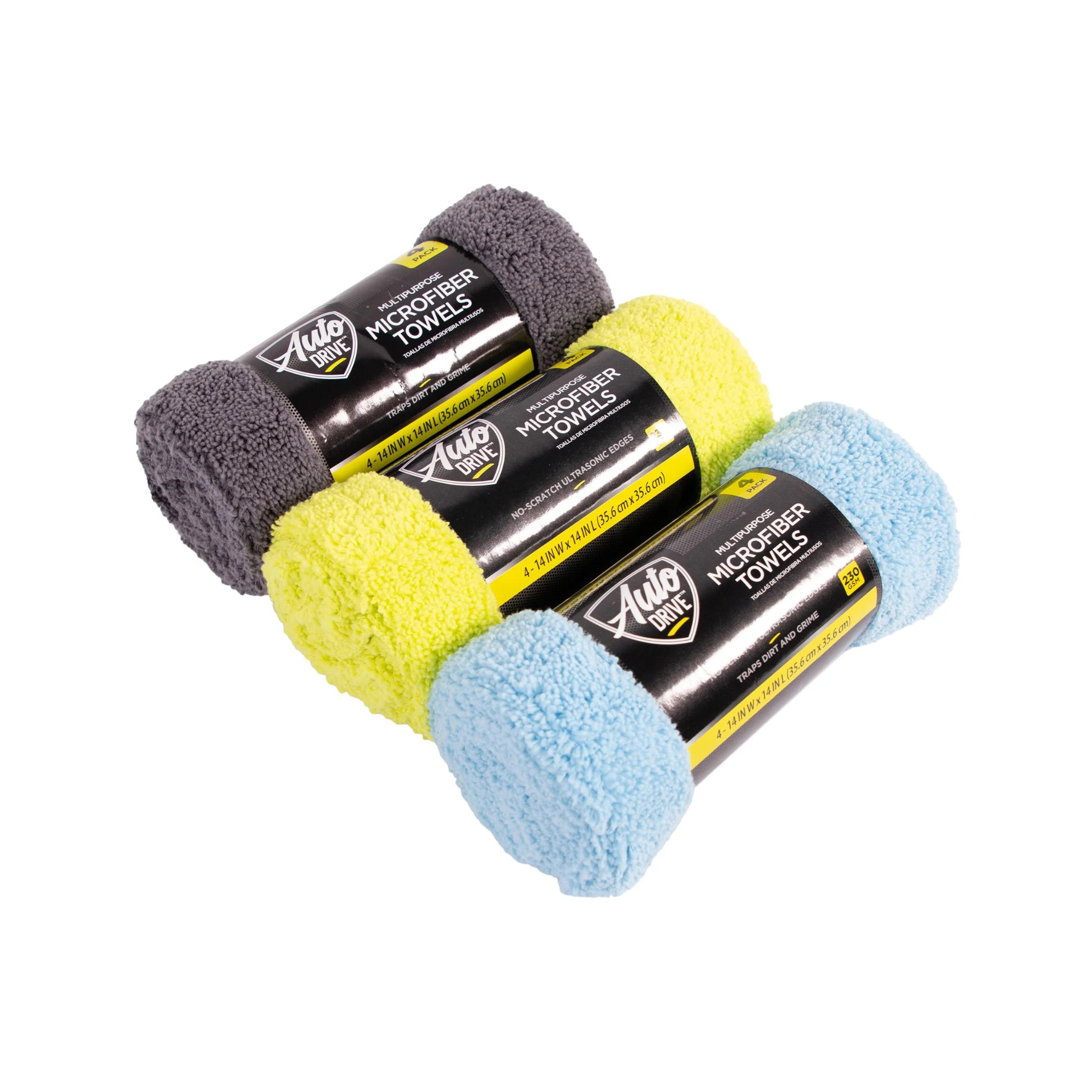 2-Pack 15" x 12" Auto Drive Microfiber Multi-Purpose Cleaning Towel