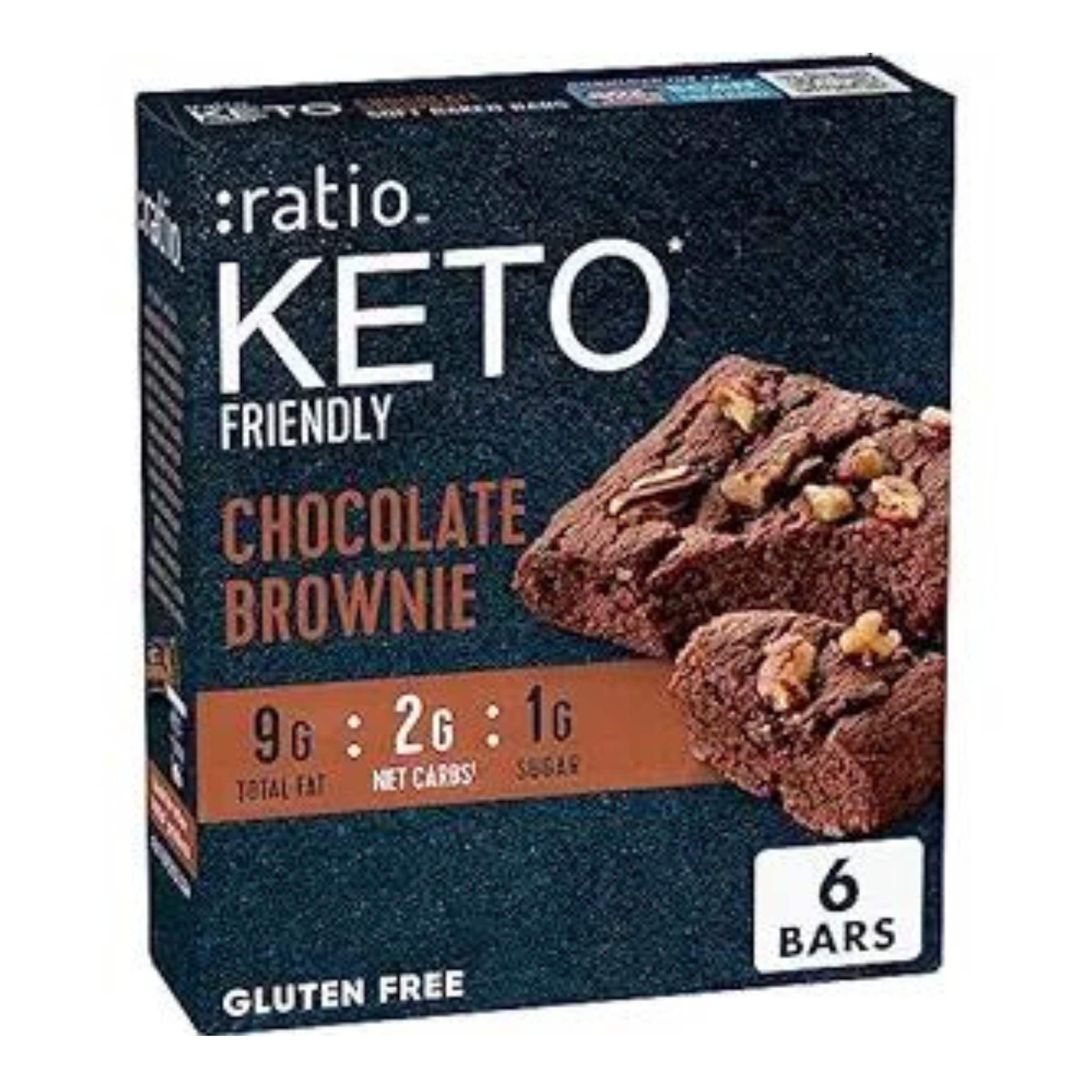 6-Count :ratio Keto Friendly Soft Baked Bars (Chocolate Chunk Cookie or Brownie)