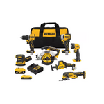DeWALT 7-Tool 20V Max Cordless Combo Kit w/ 2.0 + 5.0Ah Battery & Charger