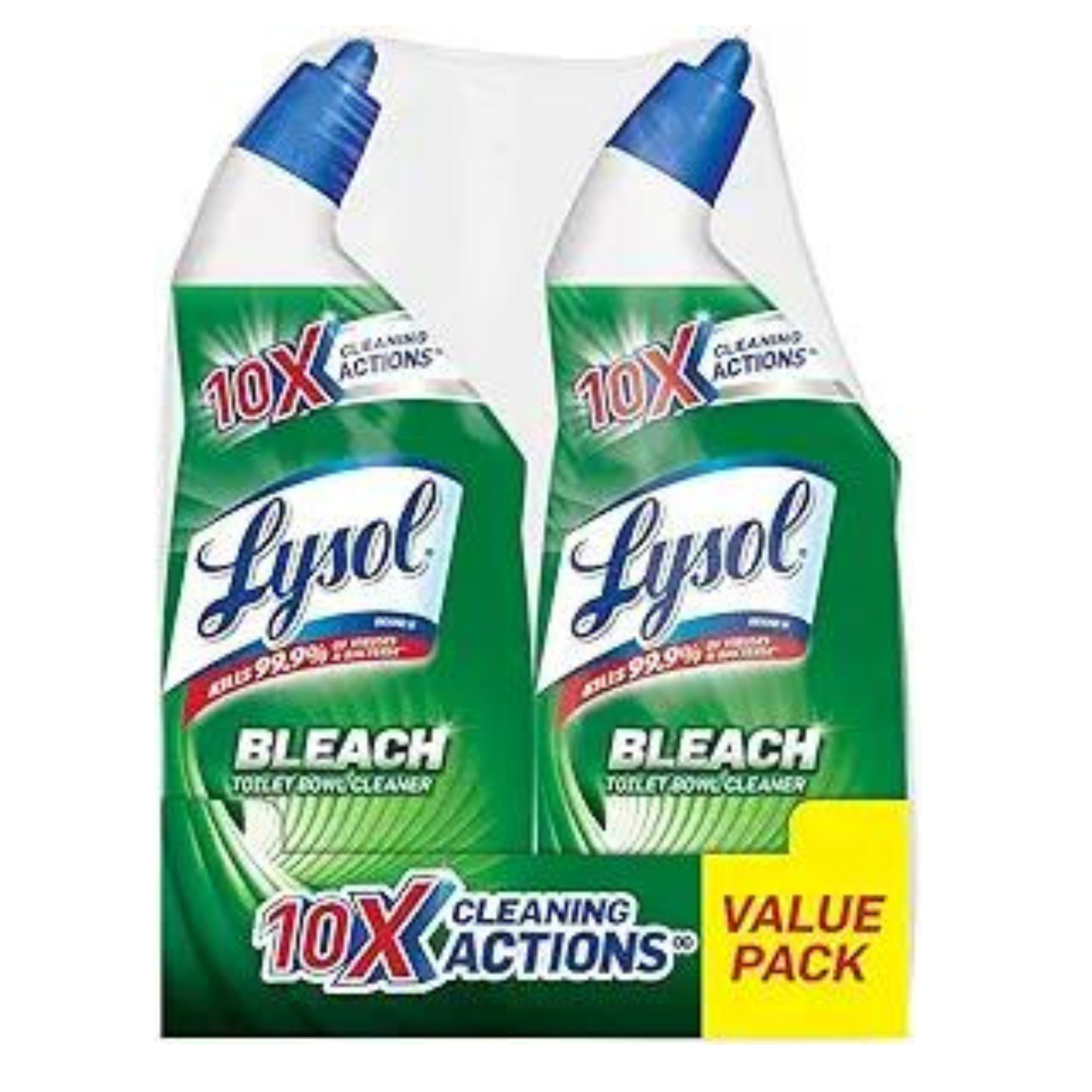 2 Bottles Of Lysol Bleach Toilet Bowl Cleaner 10X Cleaning Actions