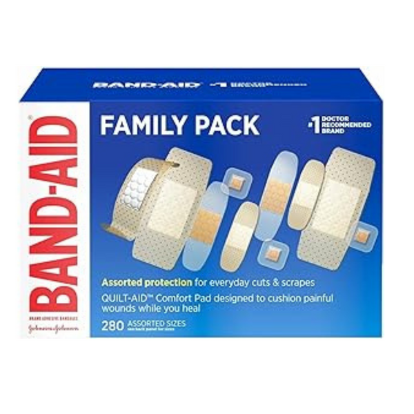 280-Ct Band-Aid Brand Adhesive Bandages Family Variety Pack