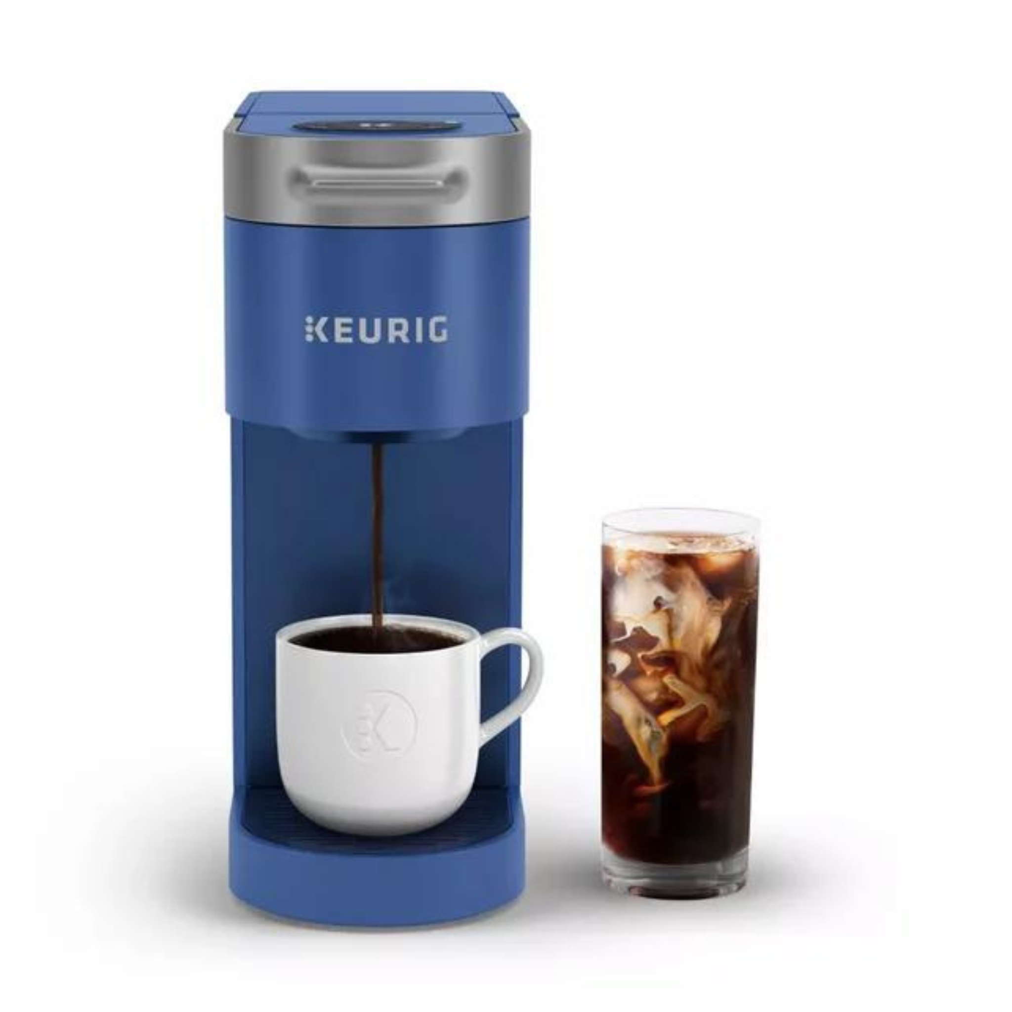 Keurig KSlim + Iced SingleServe Coffee Maker (Blue)