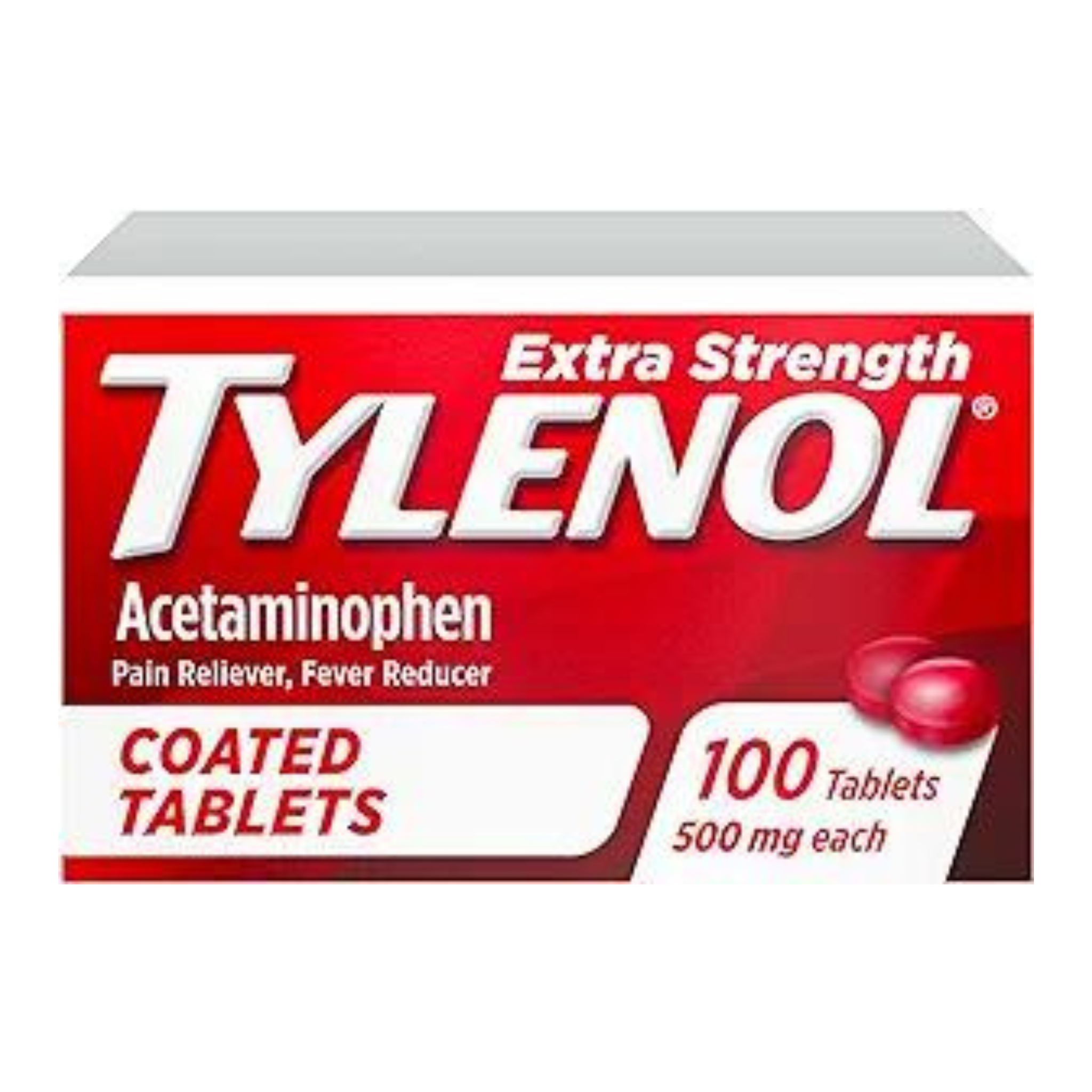 100-Count Tylenol Extra Strength 500mg Acetaminophen Pain Reliever Coated Tablet