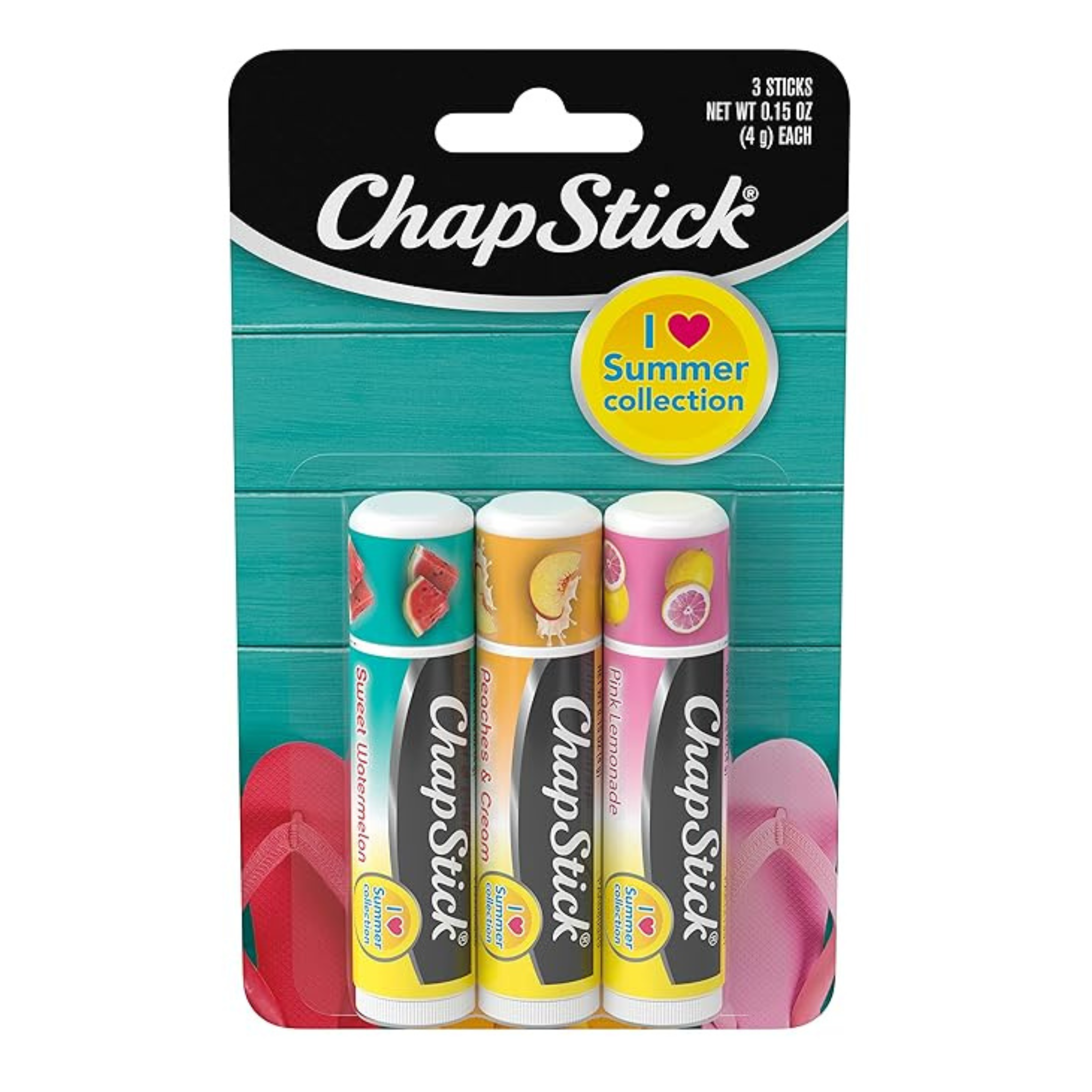 Pack of 3 ChapStick I Love Summer Collection