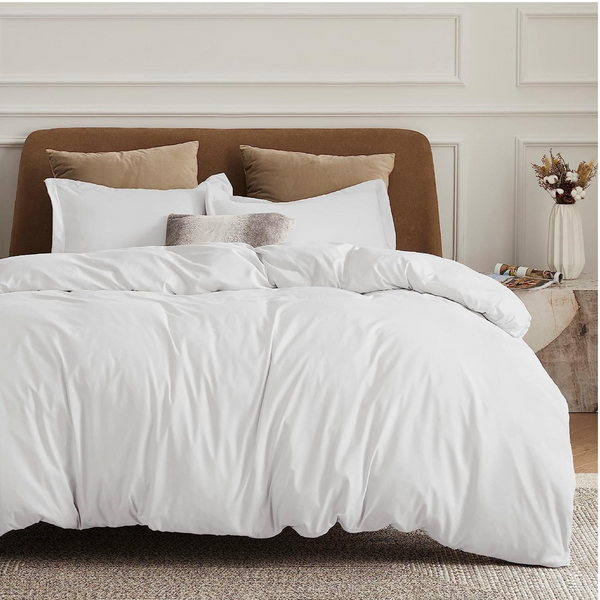 3-Pieces Brushed Microfiber Soft Queen Duvet Cover Set