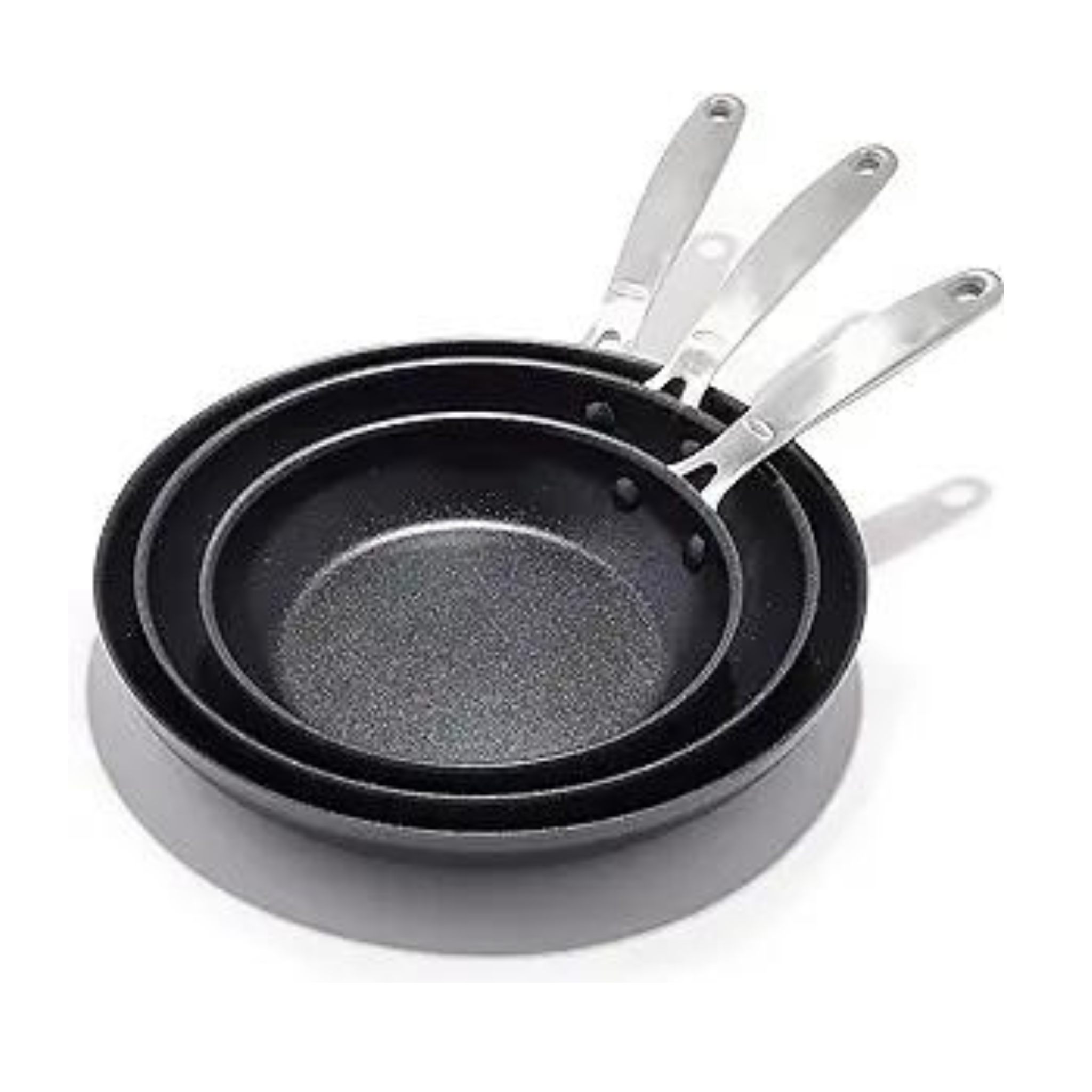 OXO Enhanced 8″, 10″, And 12″ 3 Piece Frying Pan Skillet Set