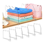 Acrylic Clear Shelf Dividers, 6-Piece Set