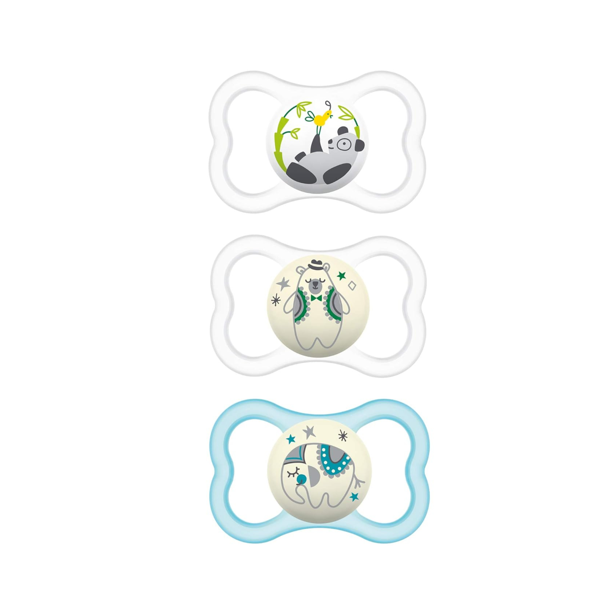 Mam Air Night & Day Baby Pacifier, Glows in the Dark, 3 Pack, 6-16 Months