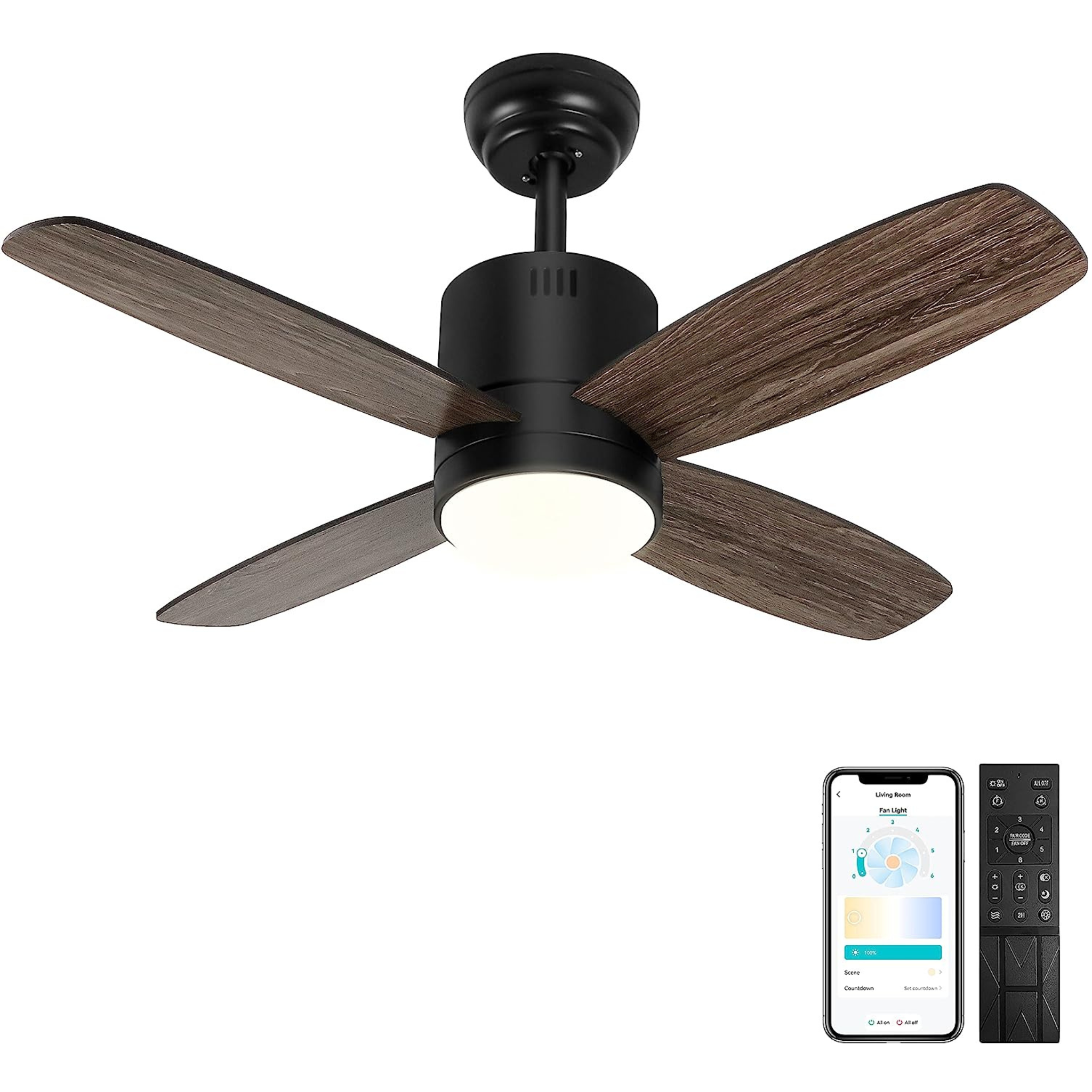 Ohniyou 38 Outdoor Dimmable Ceiling Fan with Lights