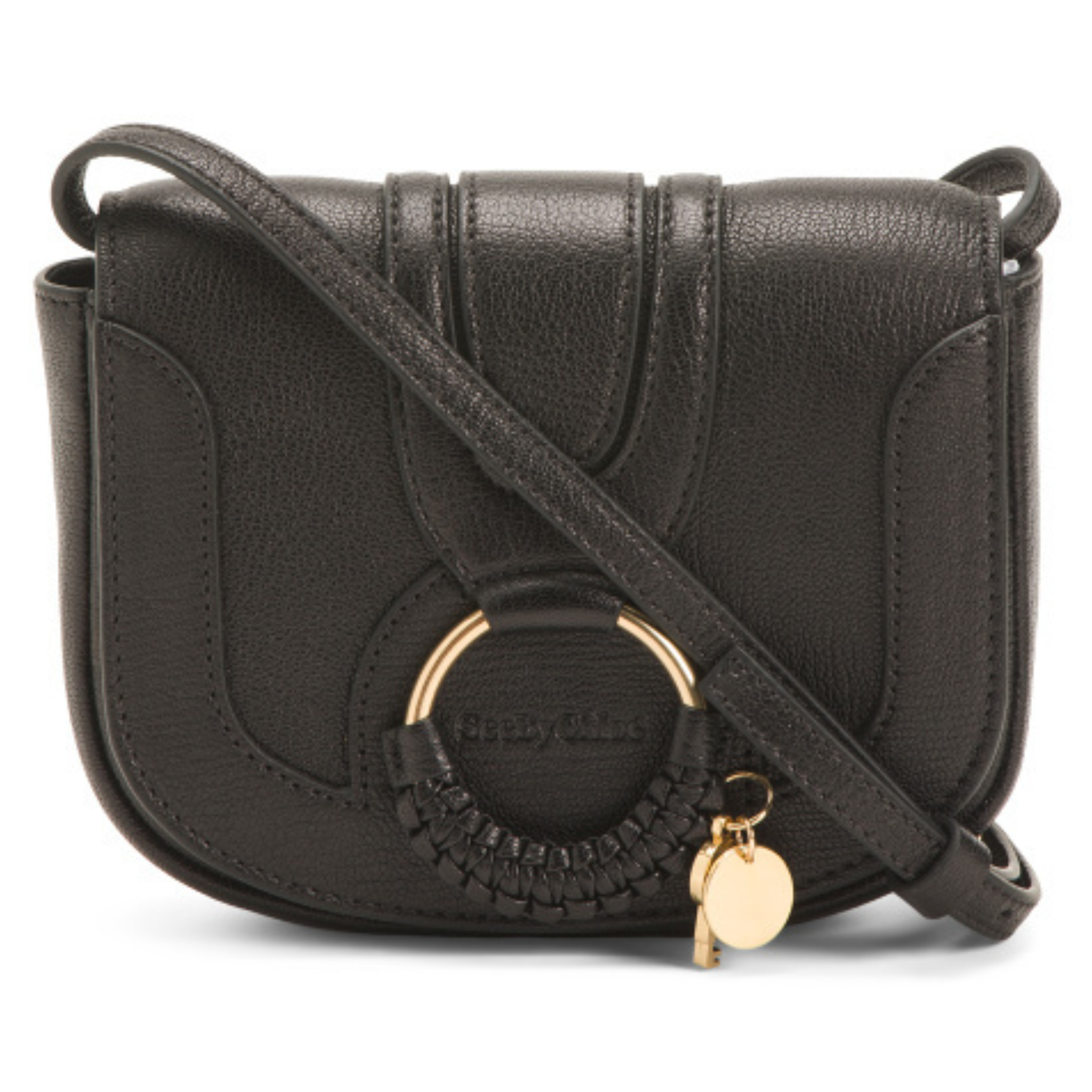 See By Chloe Leather Hana Flap Over Crossbody With Round Hardware
