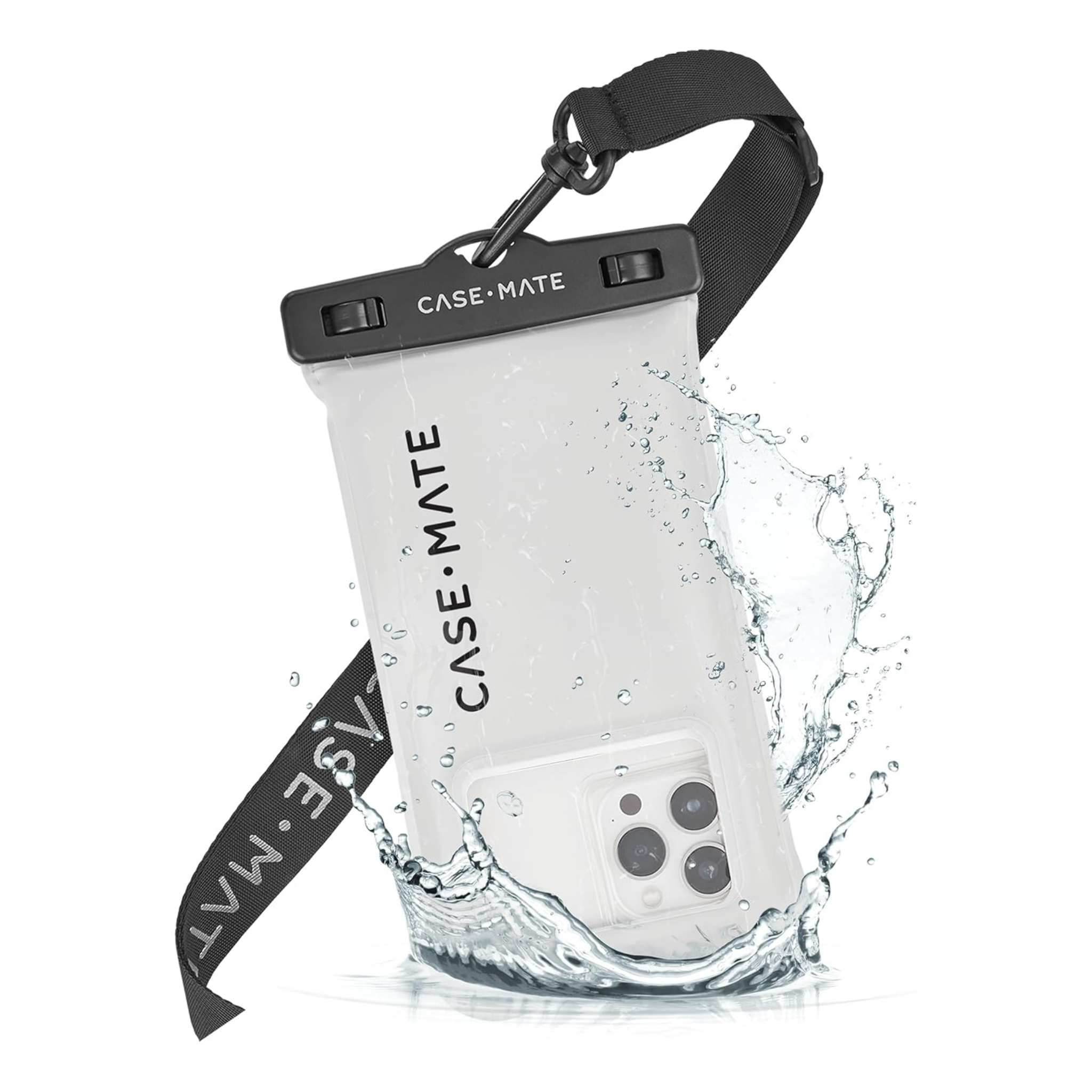 Case-Mate Waterproof Floating Phone Pouch w/ Crossbody Lanyard (Sand Dollar)