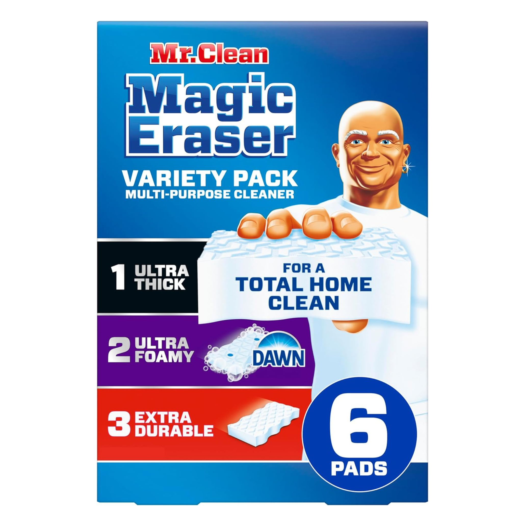 Set Of 6 Mr. Clean Magic Eraser Variety Pack