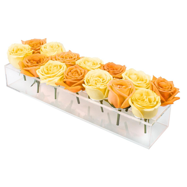 16-Inch Acrylic Rectangle Flower Vase