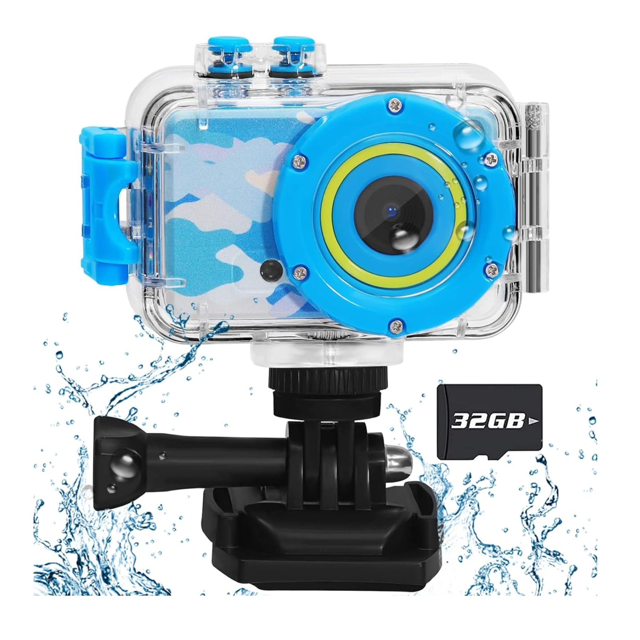 Kids Waterproof Camera with 32GB SD Card
