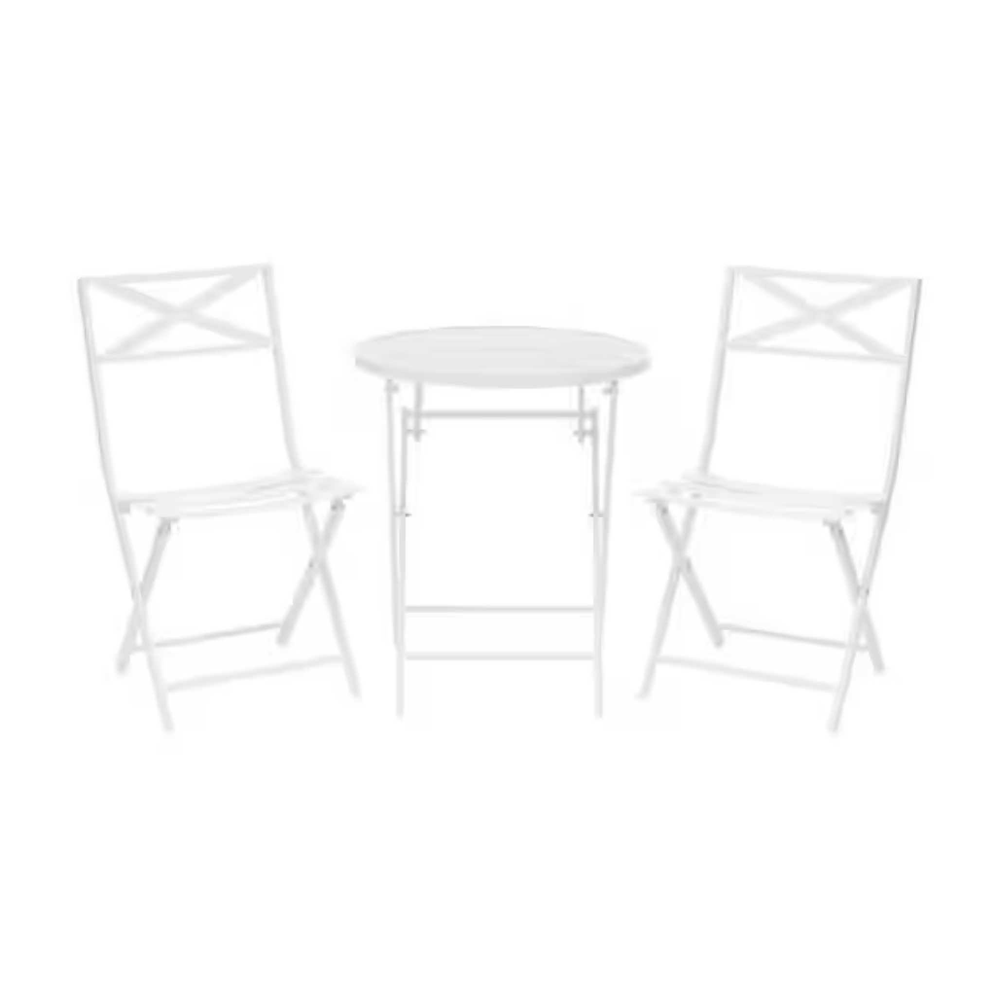 3-Piece Folding Steel Slat Bistro Set