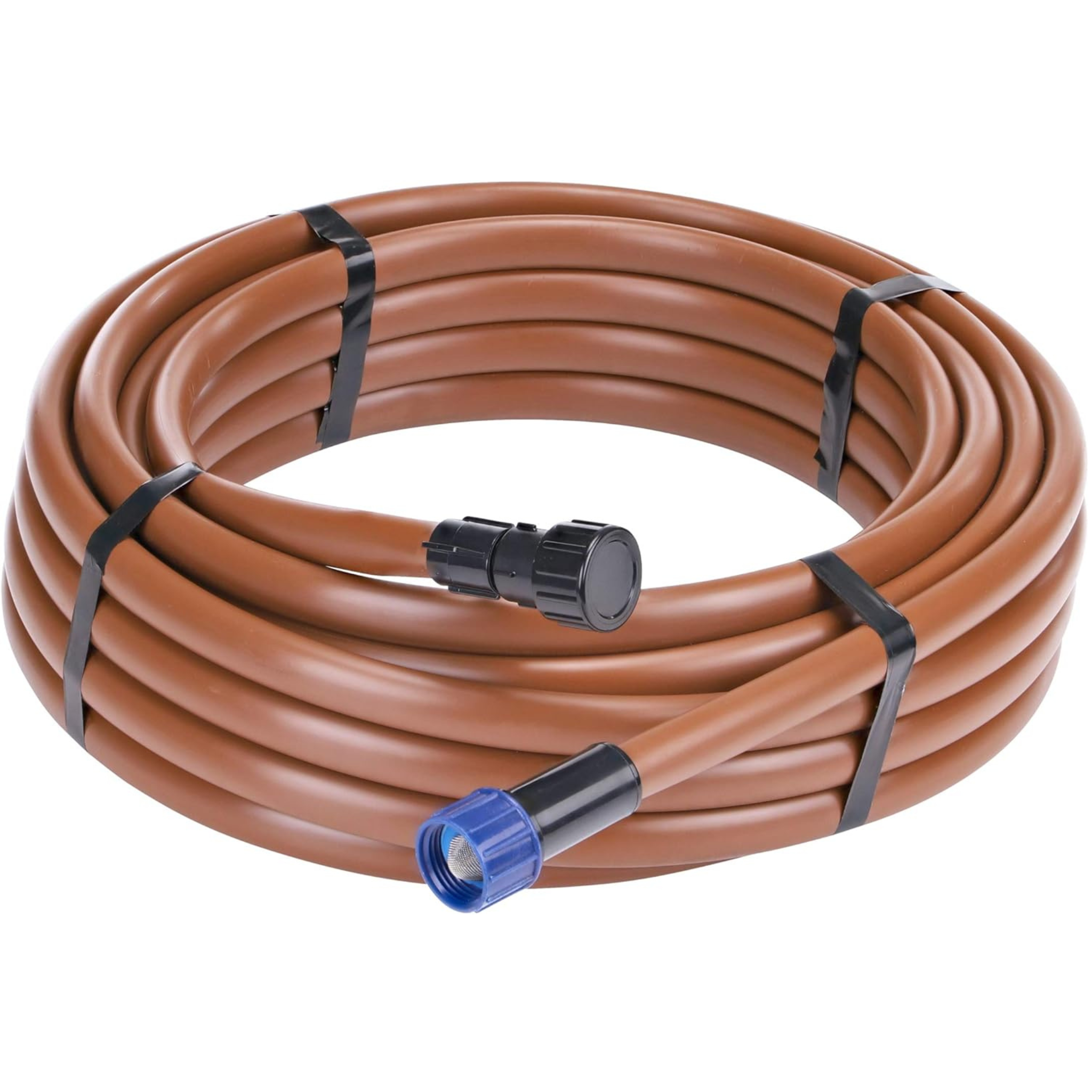 50' Raindrip 5/8" Drip Irrigation Supply Tubing w/ Hose Swivel Adapter & End Plug