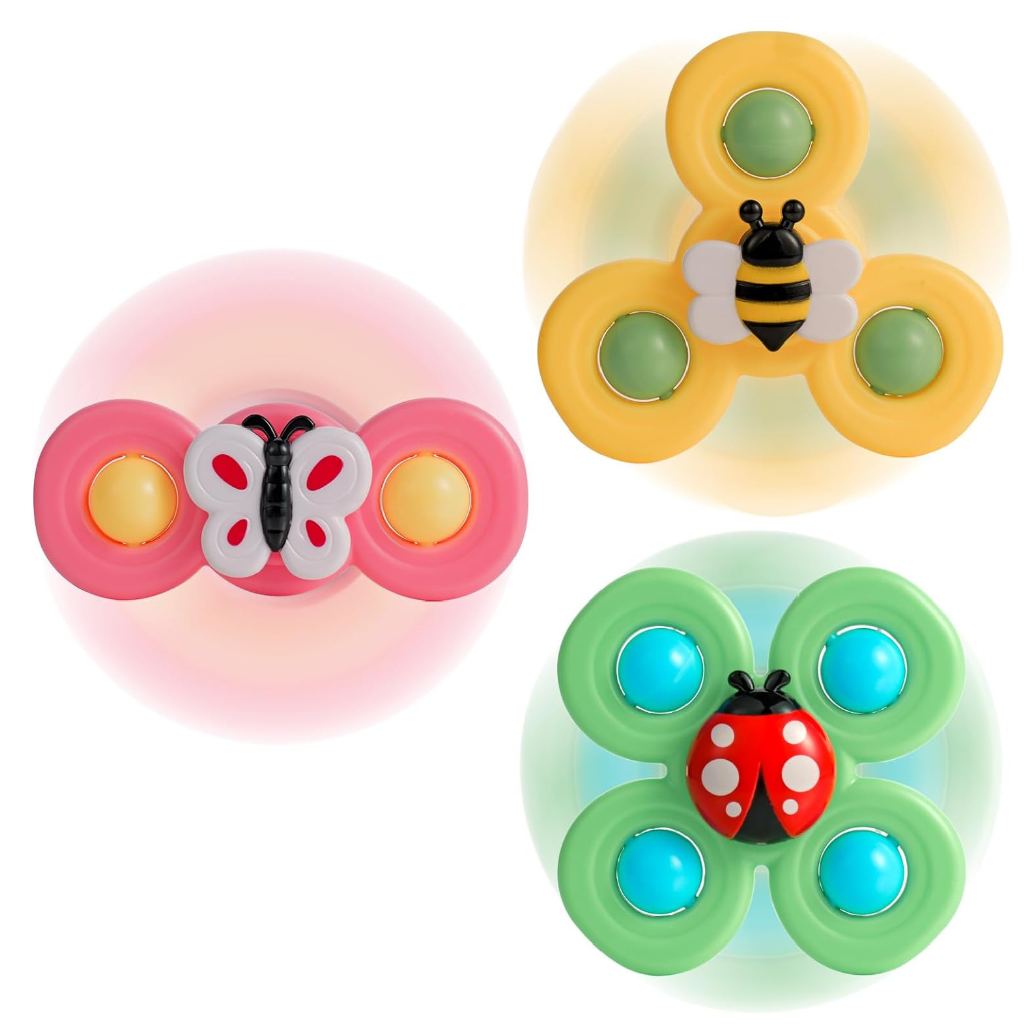 3PCS Suction Cup Spinner Toys for Babies