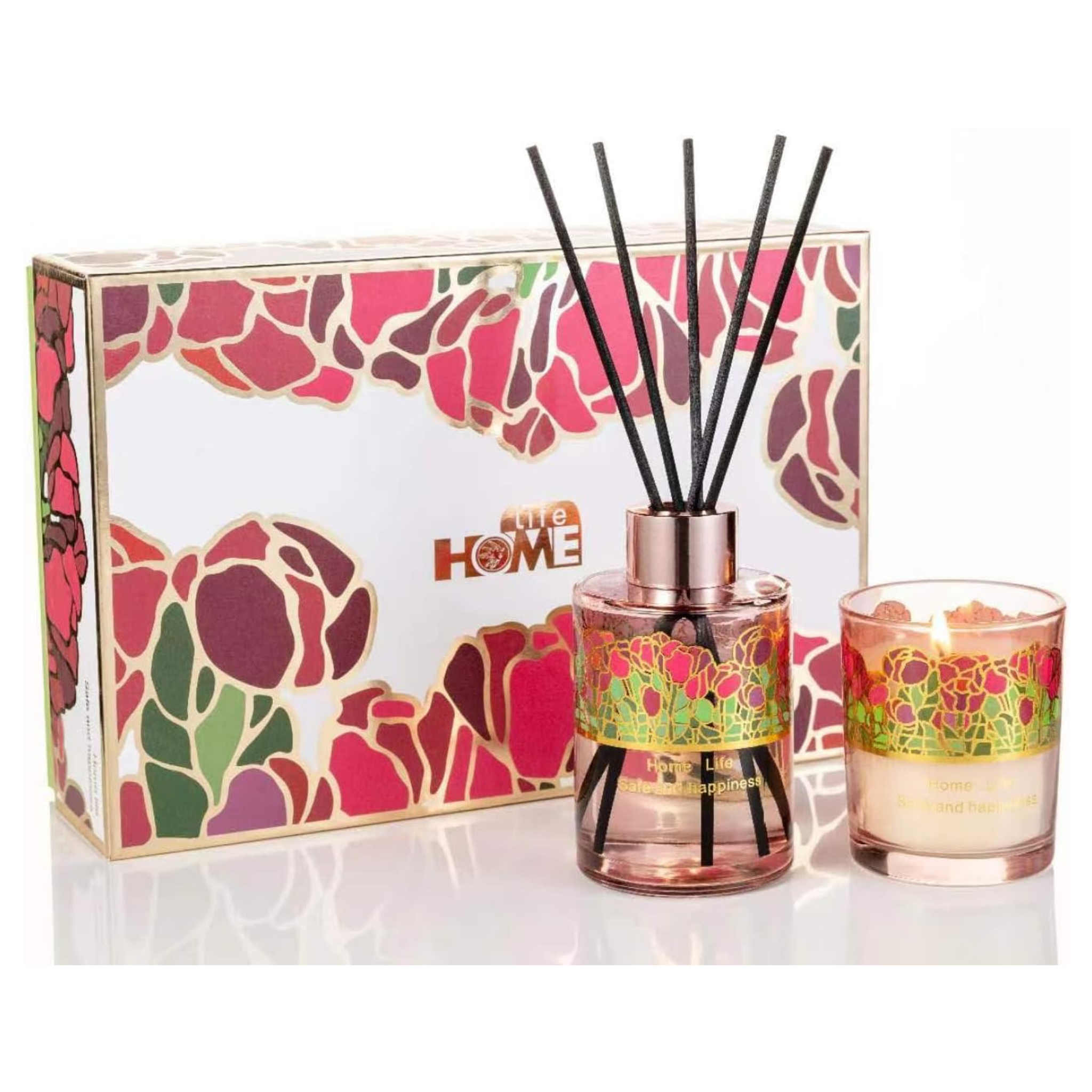 2 Pack Fragrance Reed Diffuser & Scented Candle Set