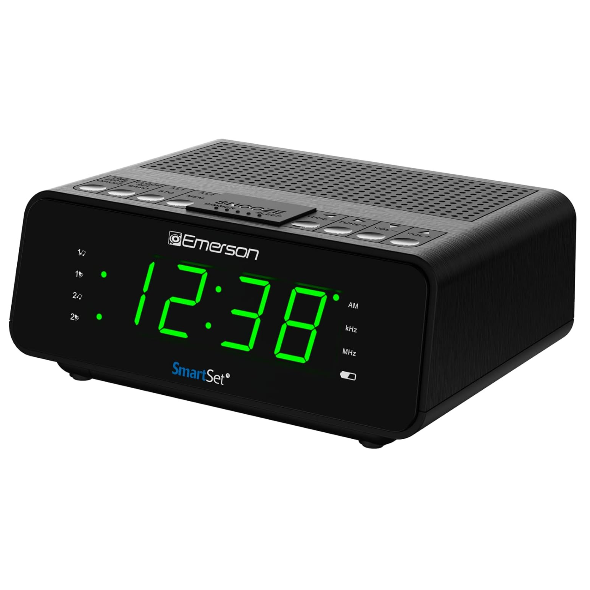 Emerson SmartSet Dual Alarm Clock Radio with AM/FM Radio LED Display
