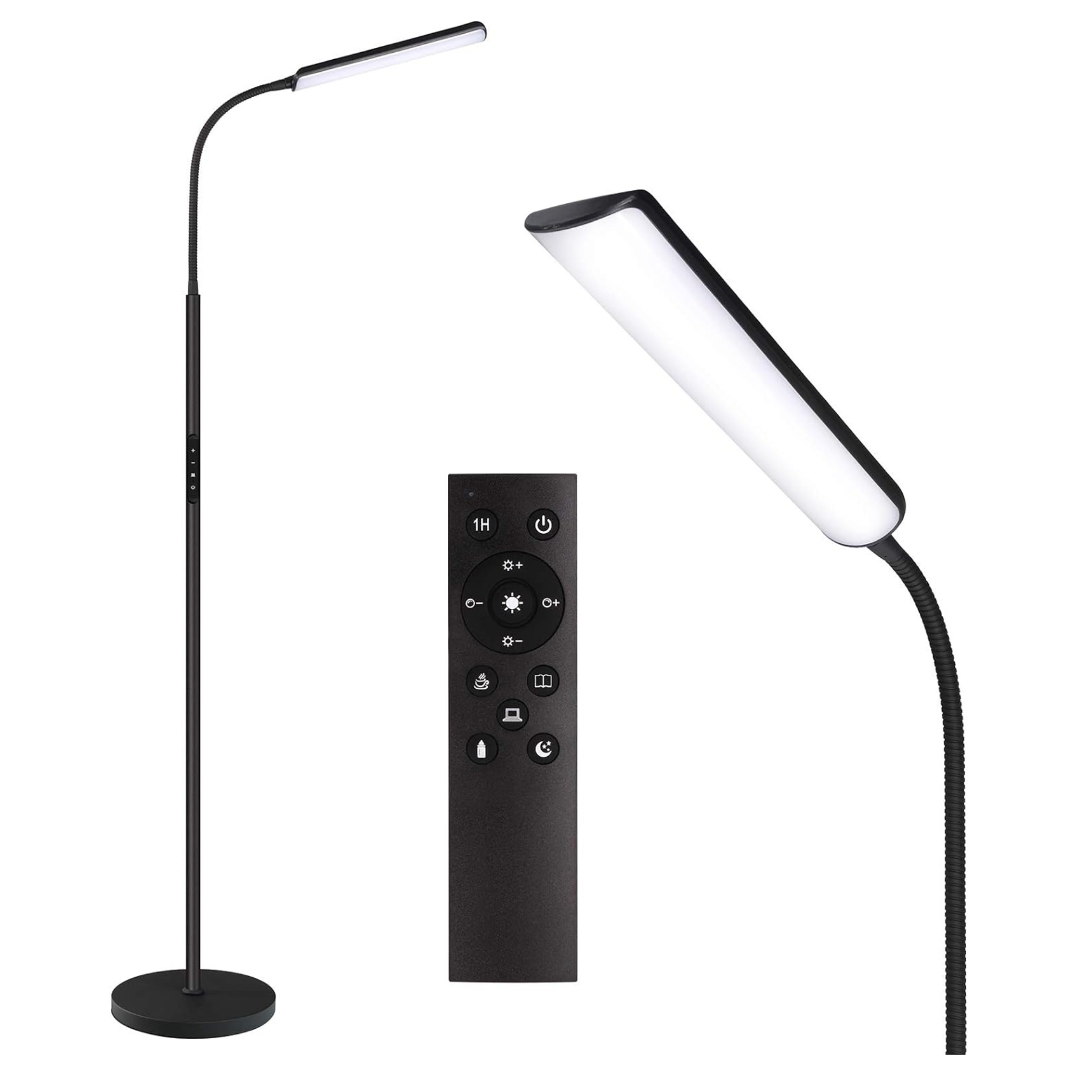 59" Dimunt 15W Adjustable LED Floor Lamp (Black)