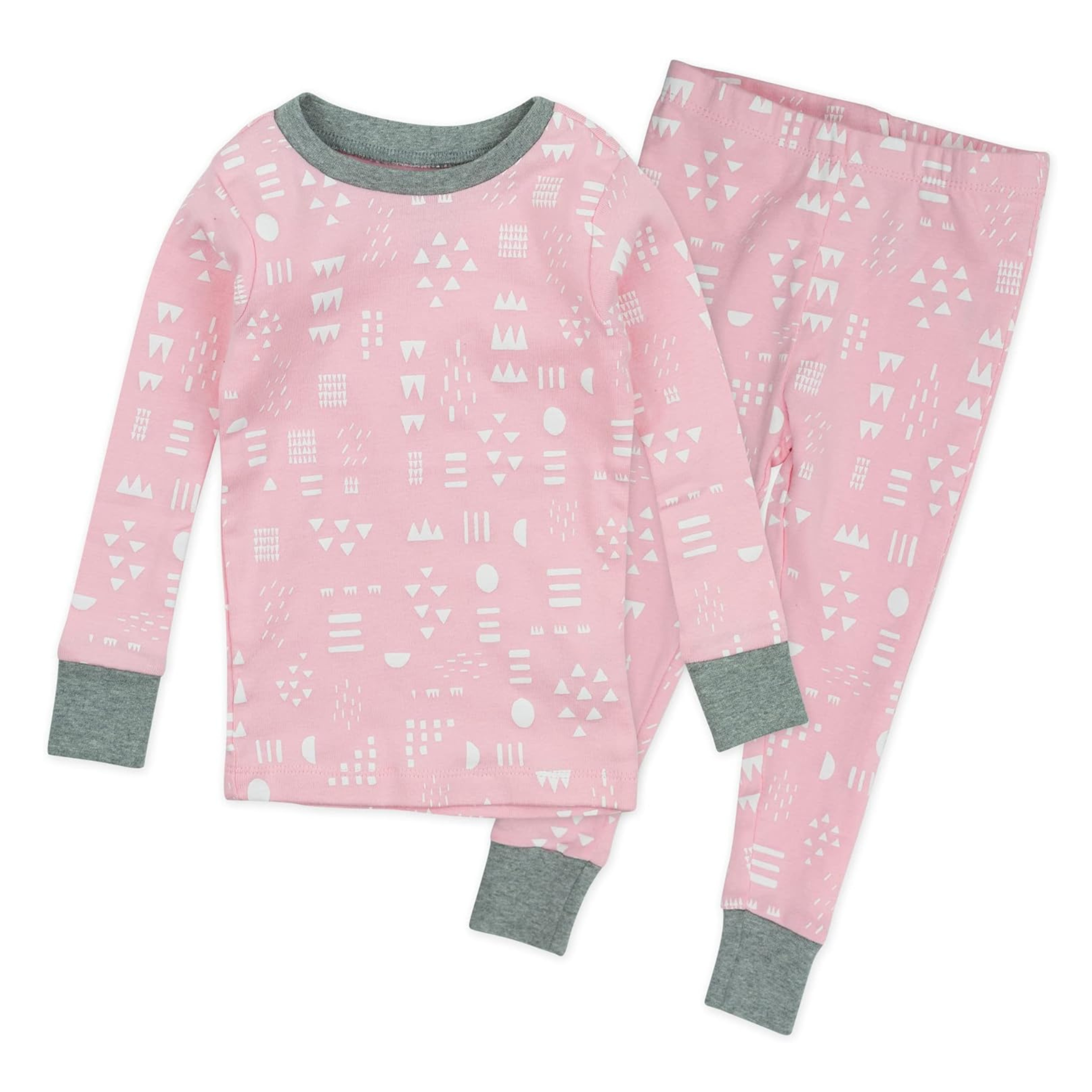 HonestBaby Girls 2-Piece Pajamas, 100% Organic Cotton