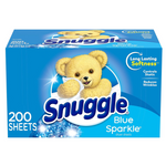 200 Count Snuggle Fabric Softener Dryer Sheets, Blue Sparkle