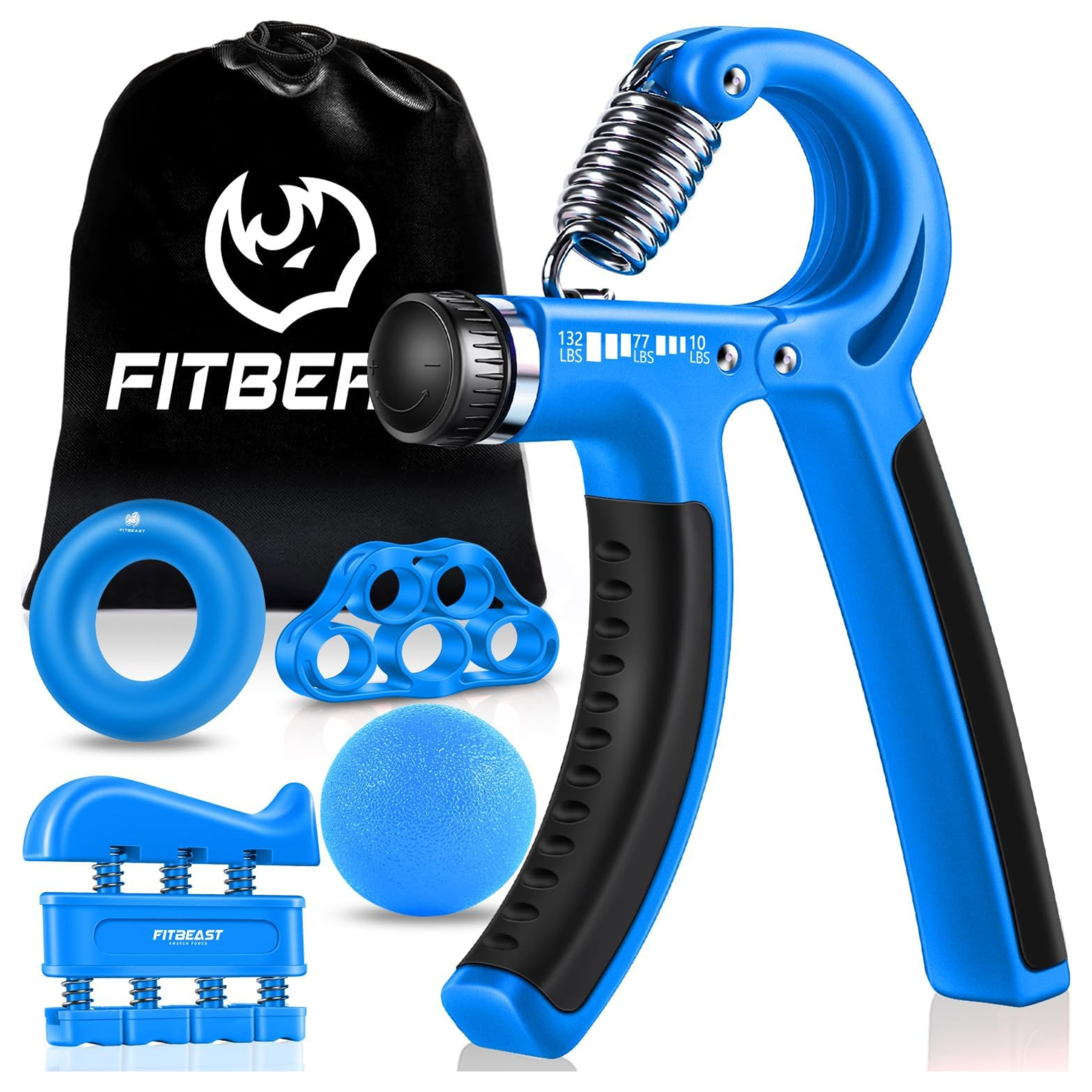 5-Pack FitBeast Hand Grip Strengthener Workout Kit