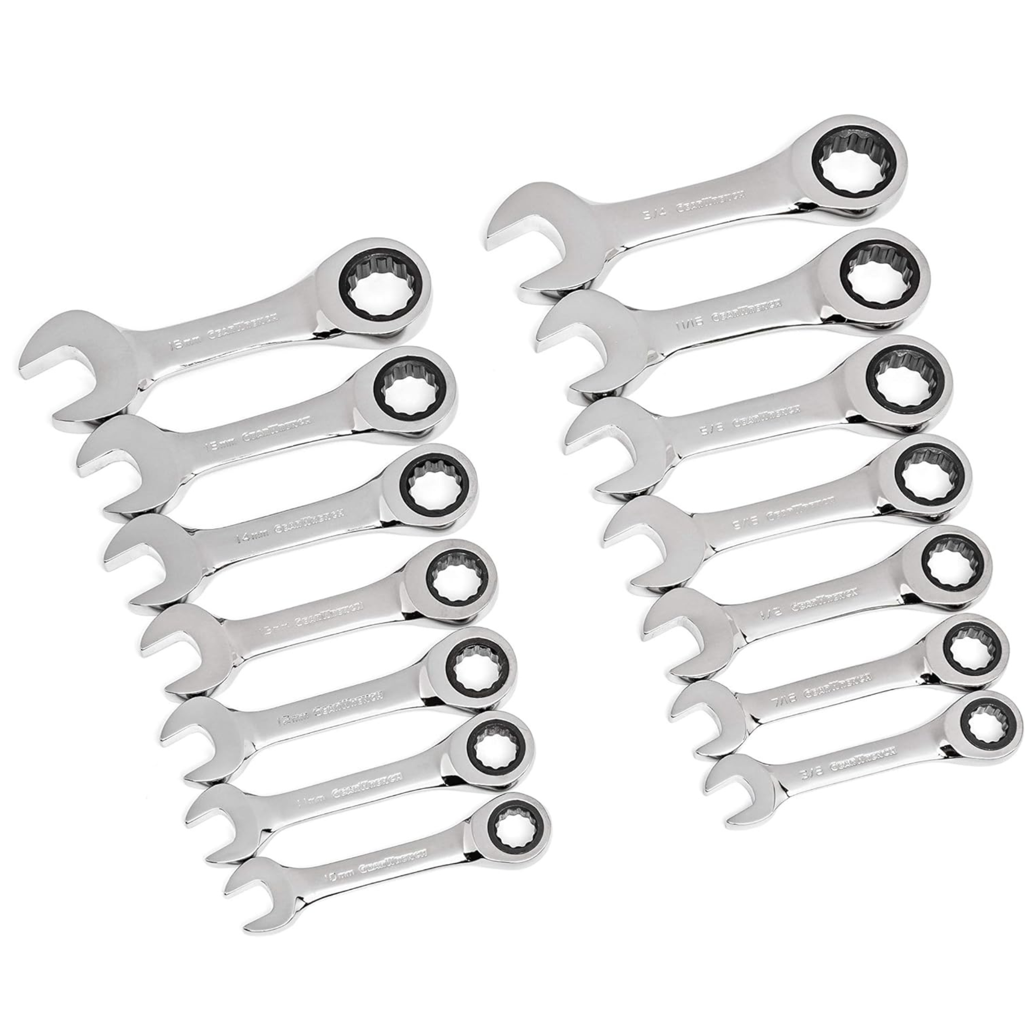 14-Piece Gearwrench 12 Point SAE/Metric Combination Wrench Set