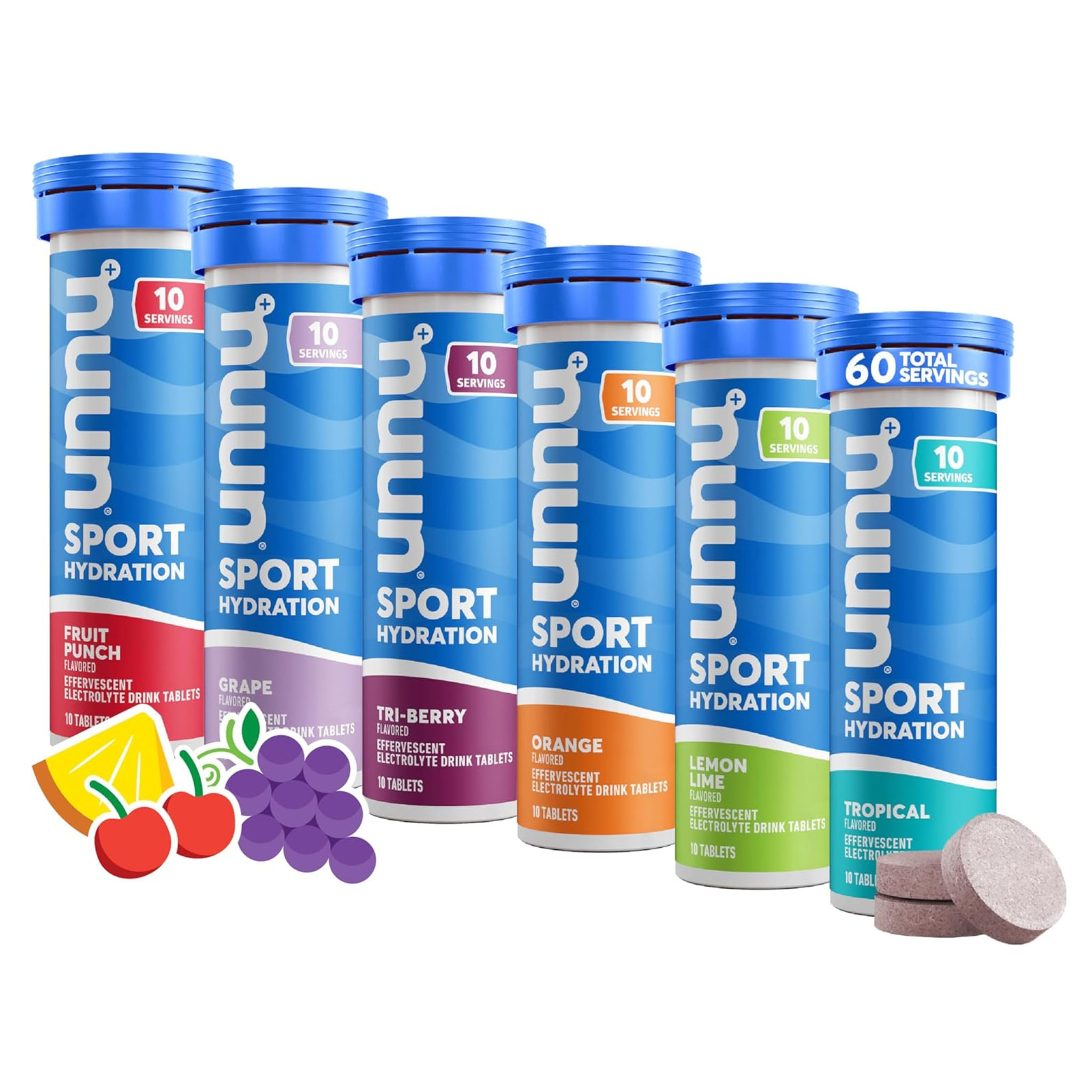 60-Ct Nuun Sport Effervescent Electrolyte Tablets (Variety Pack)