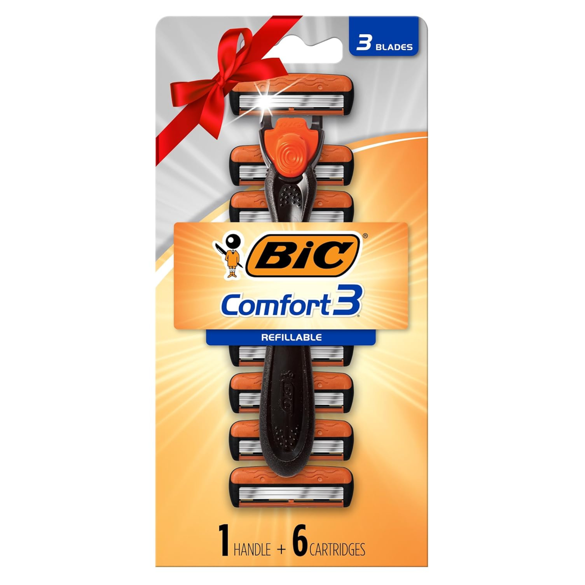 BIC Comfort 3 Hybrid Men's Disposable Razor (1 Handle w/ 6 Cartridges)