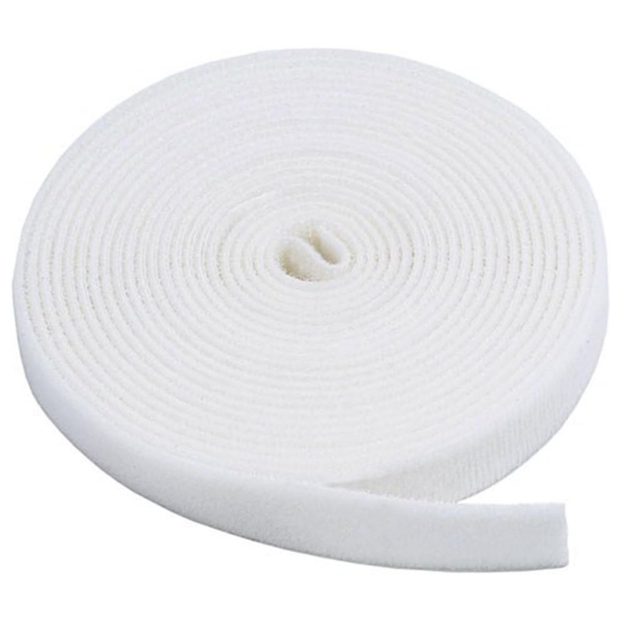Monoprice Hook and Loop Fastening Tape - 5 Yards Per Roll, 0.75in, White