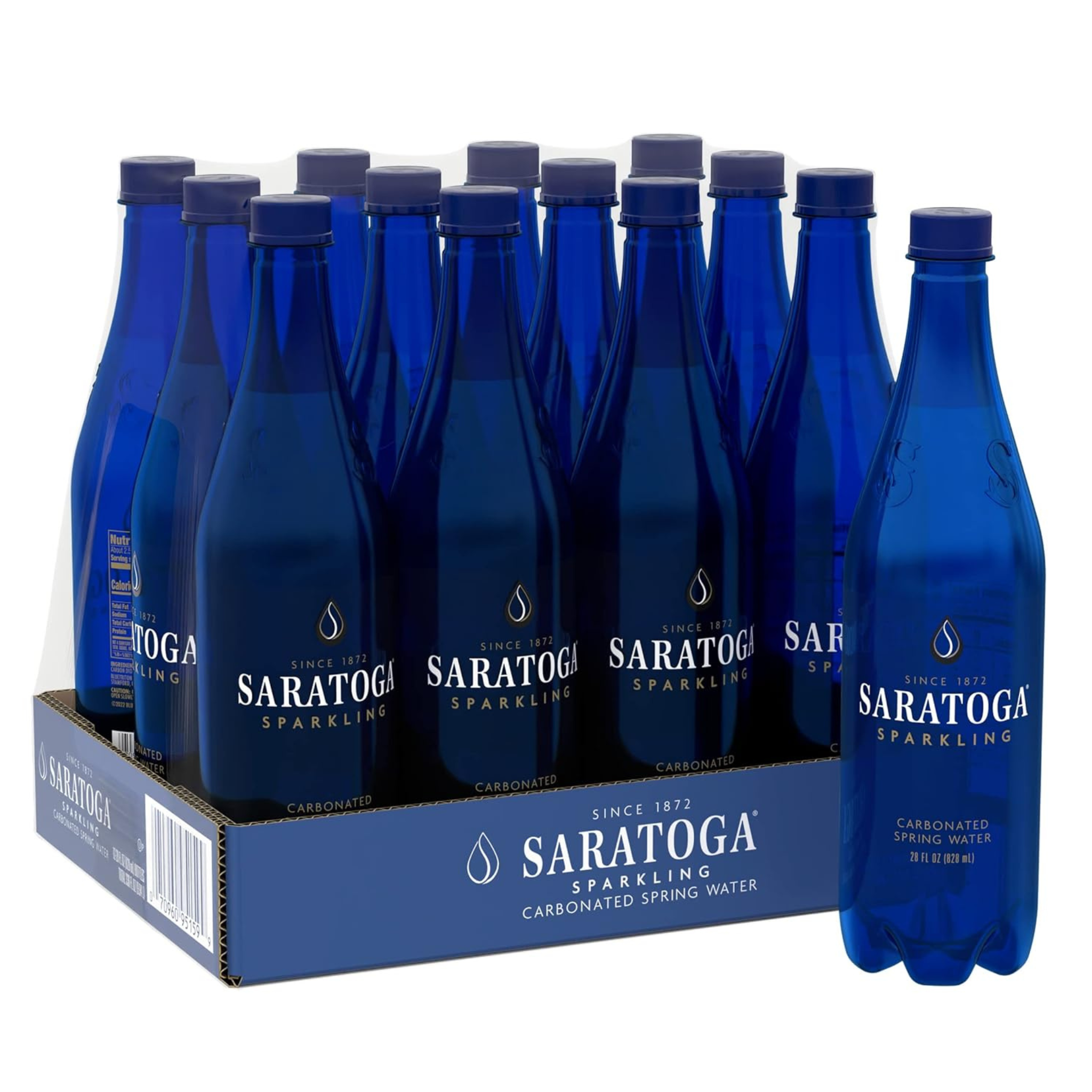 12 Pack Of Saratoga Sparkling Water 28oz Bottles